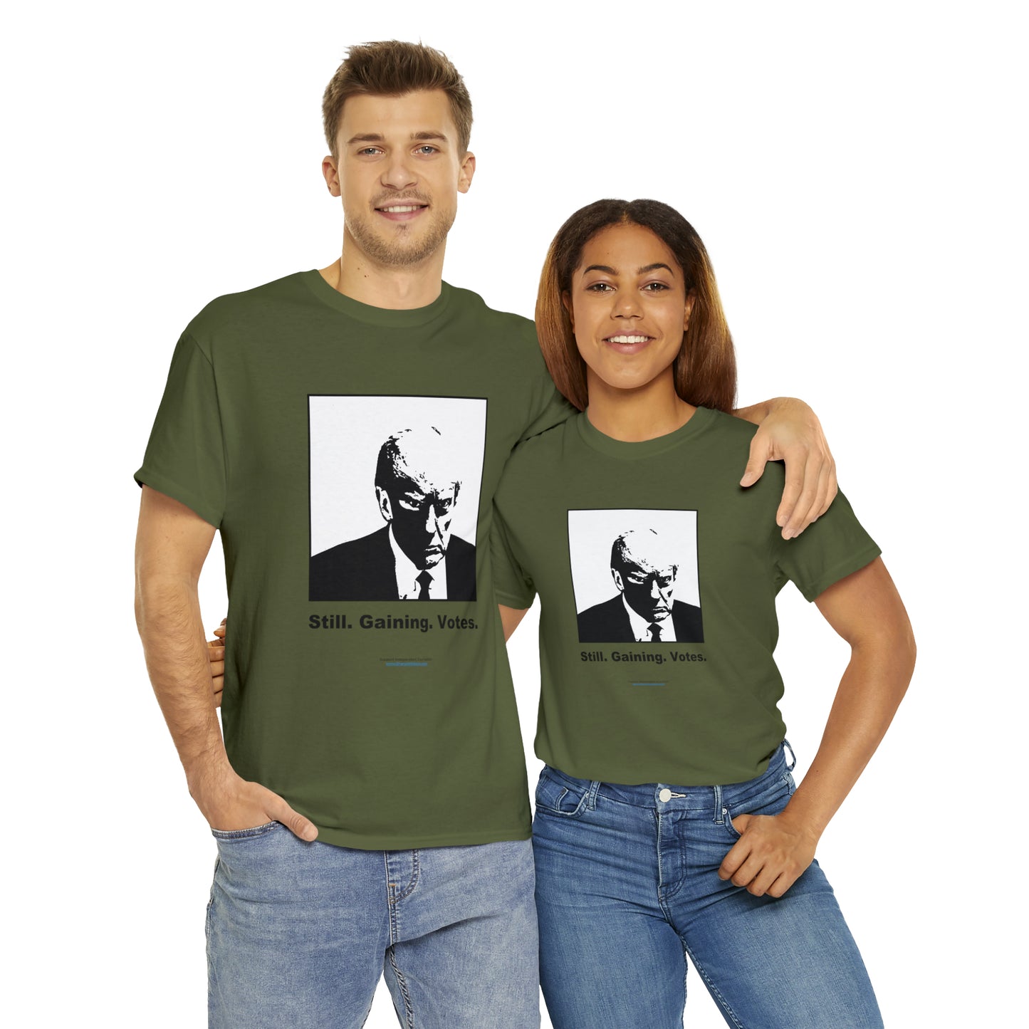 'Still. Gaining. Votes.' Trump Mugshot T-Shirt (10 colors)