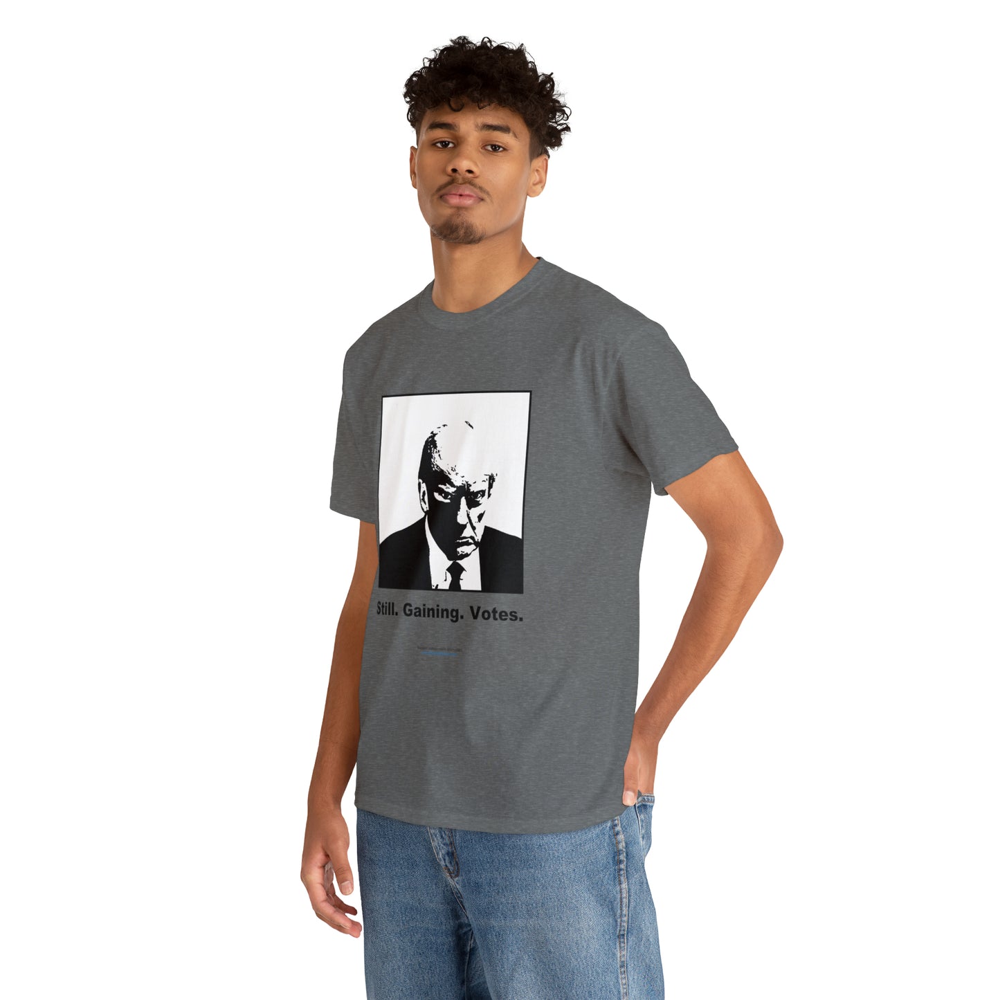'Still. Gaining. Votes.' Trump Mugshot T-Shirt (10 colors)