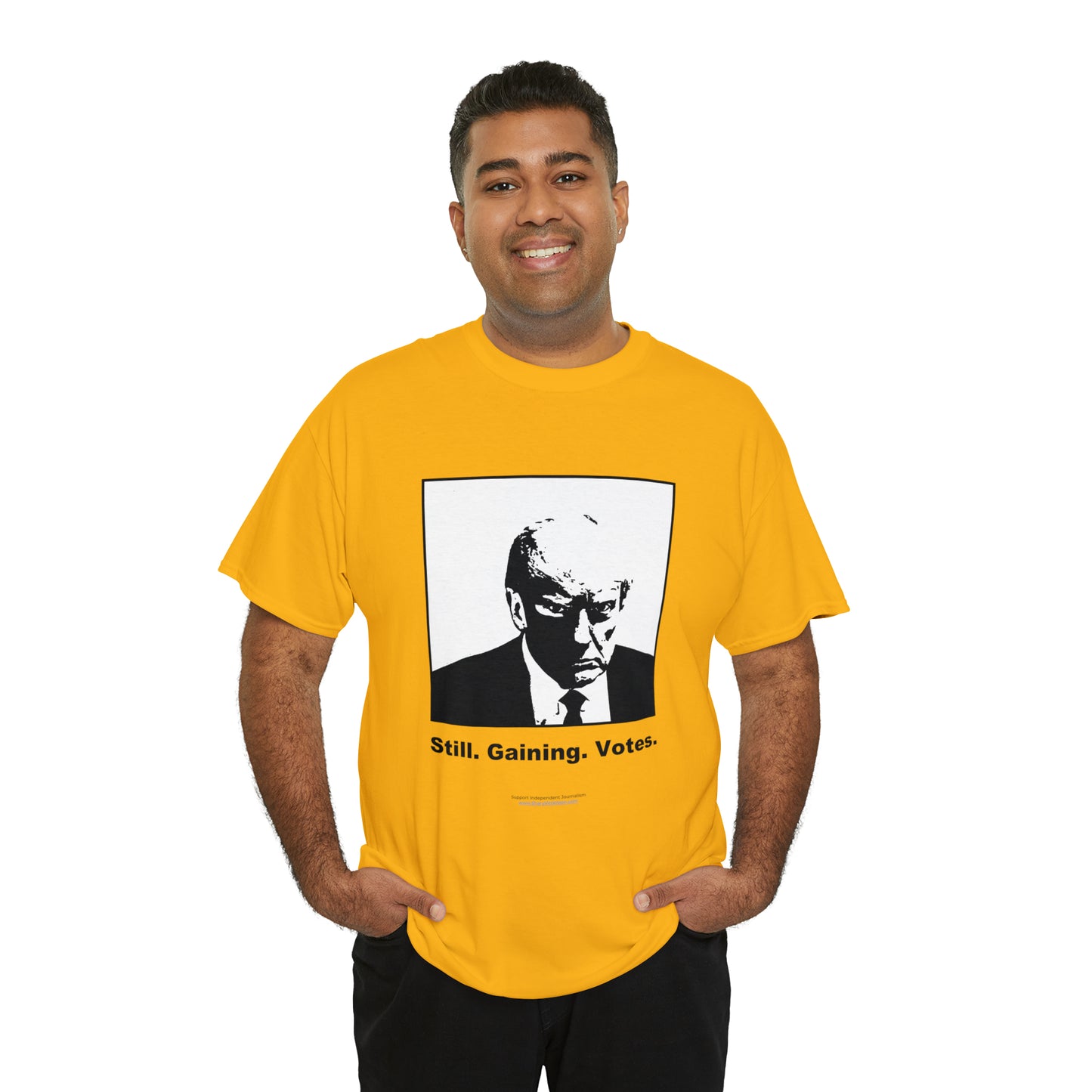 'Still. Gaining. Votes.' Trump Mugshot T-Shirt (10 colors)
