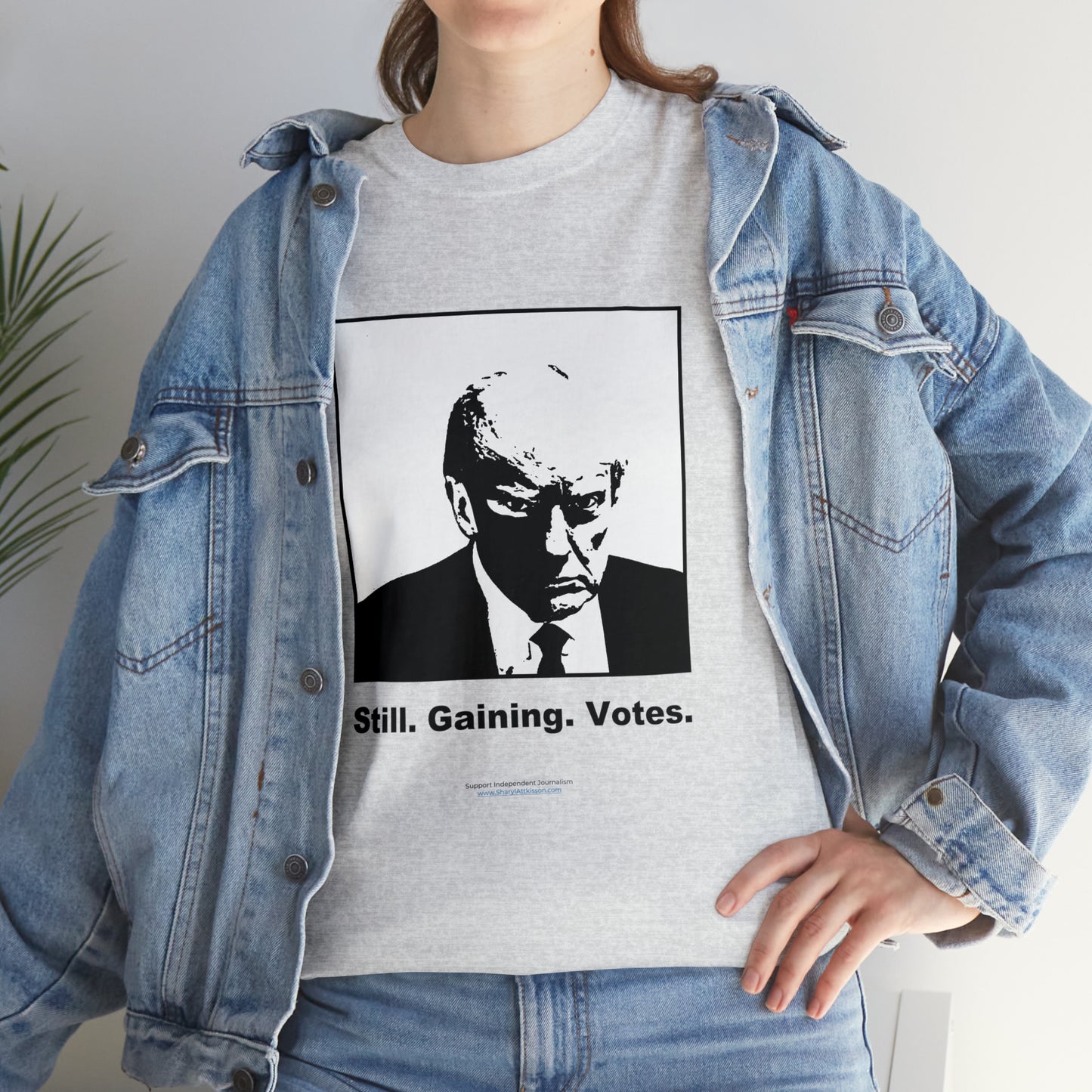 'Still. Gaining. Votes.' Trump Mugshot T-Shirt (10 colors)