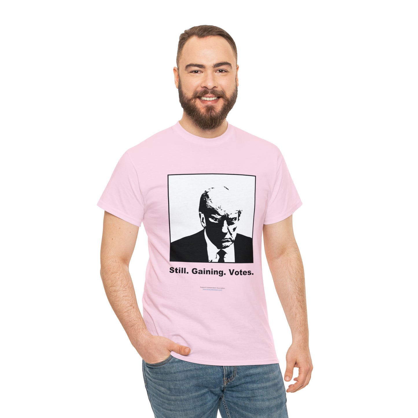 'Still. Gaining. Votes.' Trump Mugshot T-Shirt (10 colors)