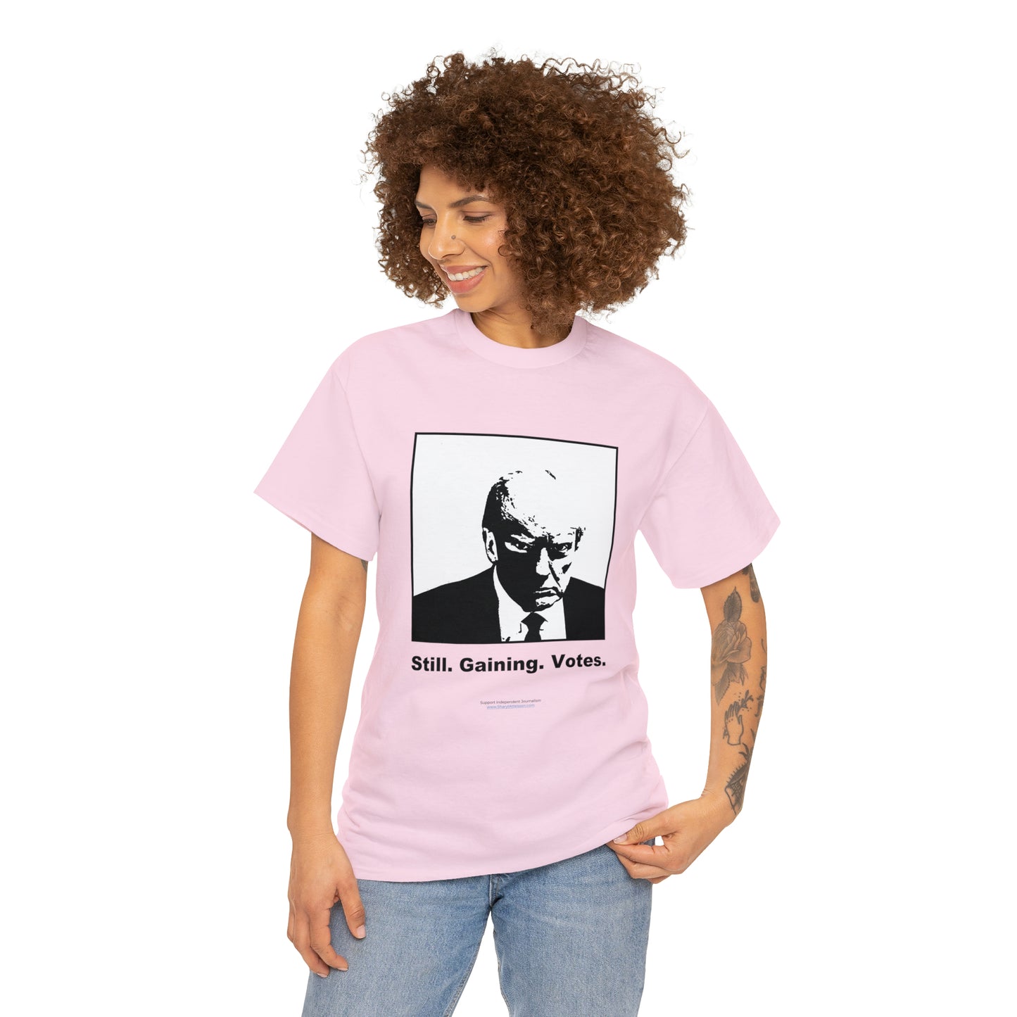 'Still. Gaining. Votes.' Trump Mugshot T-Shirt (10 colors)