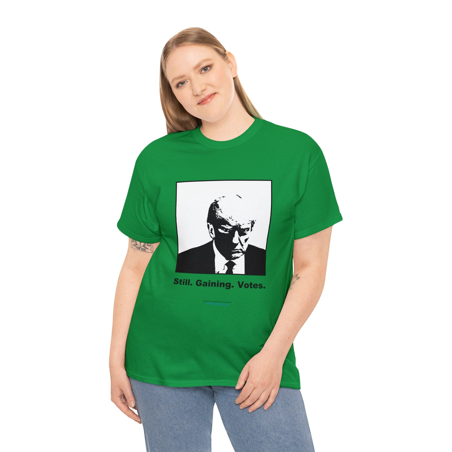 'Still. Gaining. Votes.' Trump Mugshot T-Shirt (10 colors)