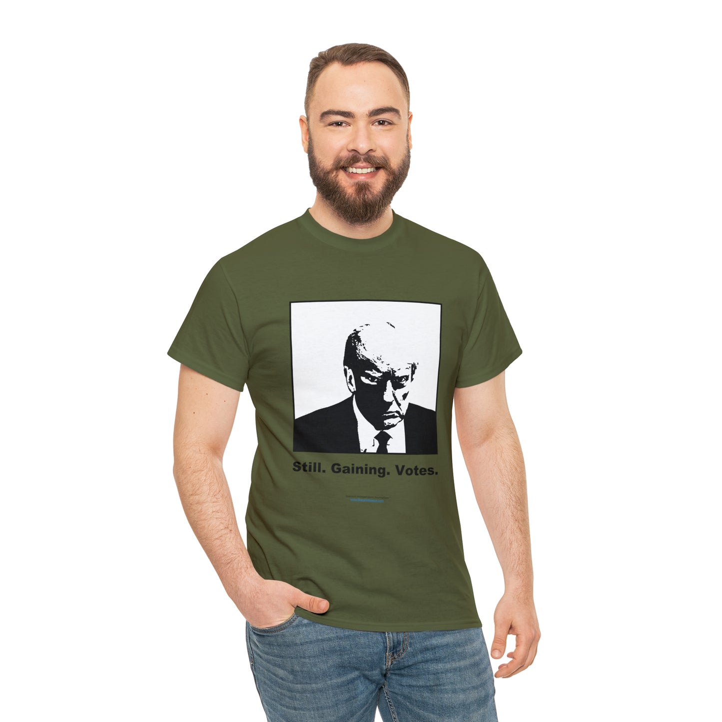 'Still. Gaining. Votes.' Trump Mugshot T-Shirt (10 colors)