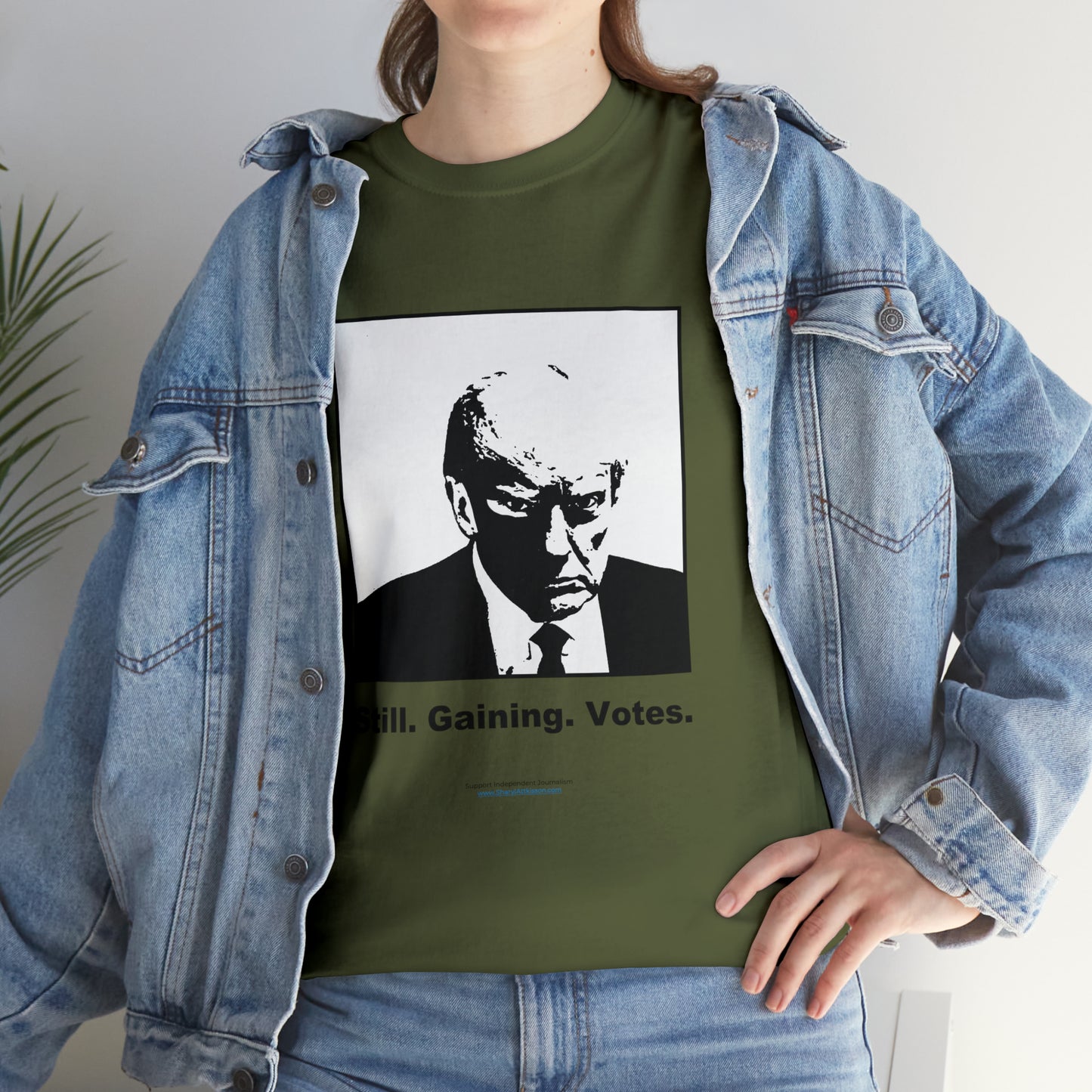 'Still. Gaining. Votes.' Trump Mugshot T-Shirt (10 colors)
