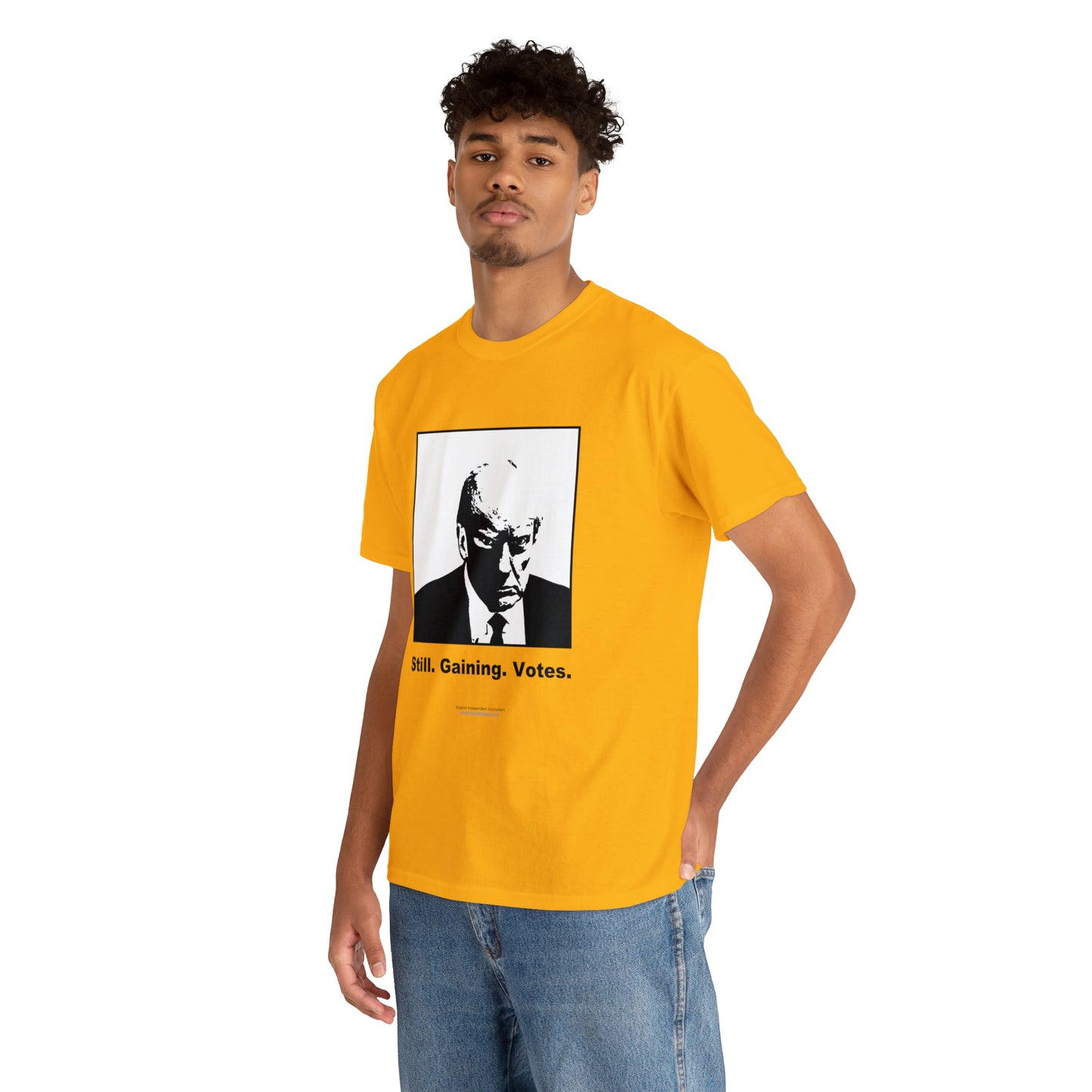 'Still. Gaining. Votes.' Trump Mugshot T-Shirt (10 colors)