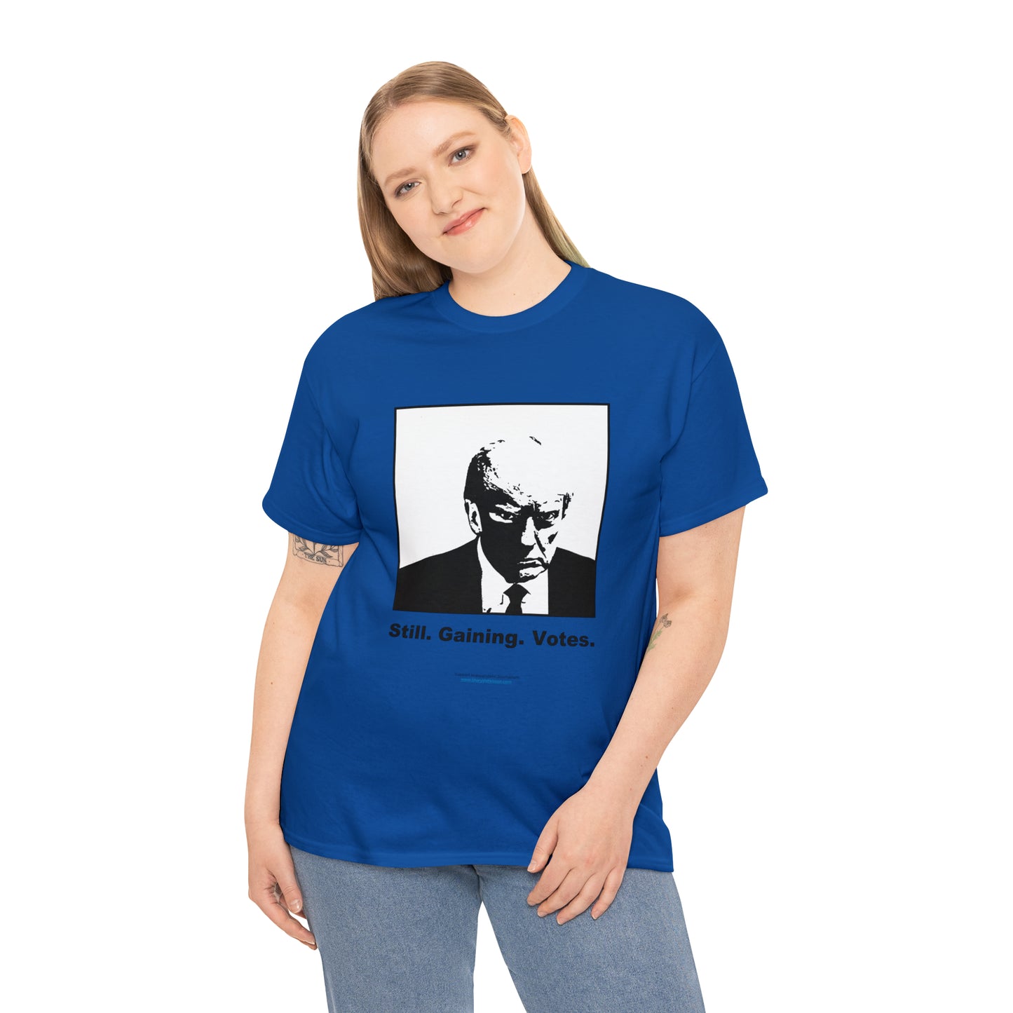 'Still. Gaining. Votes.' Trump Mugshot T-Shirt (10 colors)