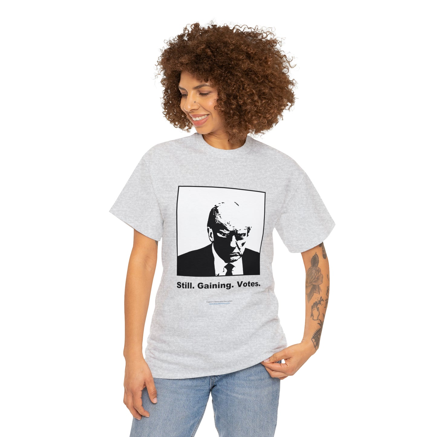 'Still. Gaining. Votes.' Trump Mugshot T-Shirt (10 colors)