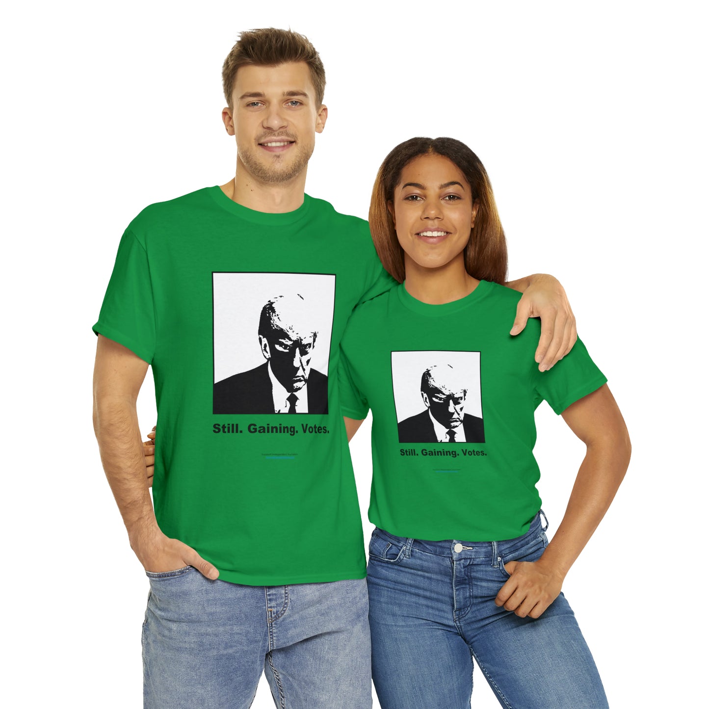 'Still. Gaining. Votes.' Trump Mugshot T-Shirt (10 colors)