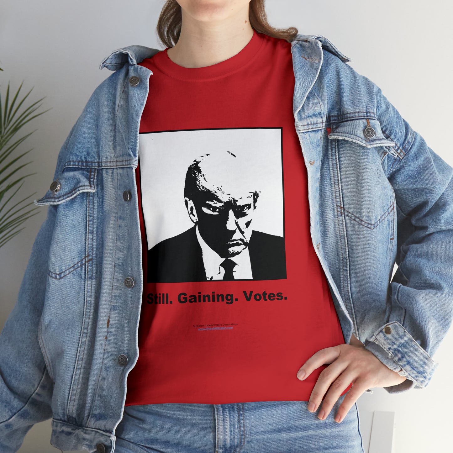 'Still. Gaining. Votes.' Trump Mugshot T-Shirt (10 colors)