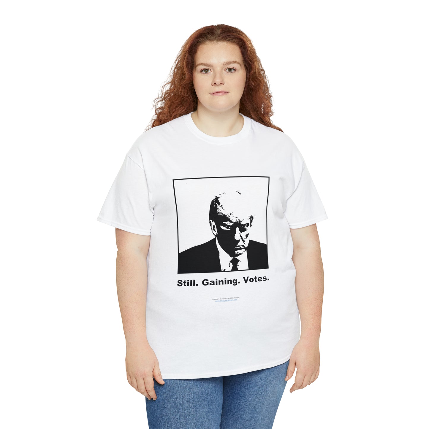 'Still. Gaining. Votes.' Trump Mugshot T-Shirt (10 colors)