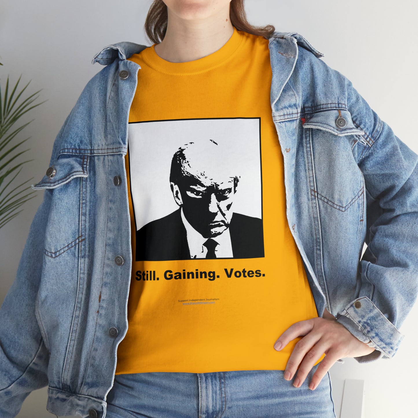 'Still. Gaining. Votes.' Trump Mugshot T-Shirt (10 colors)