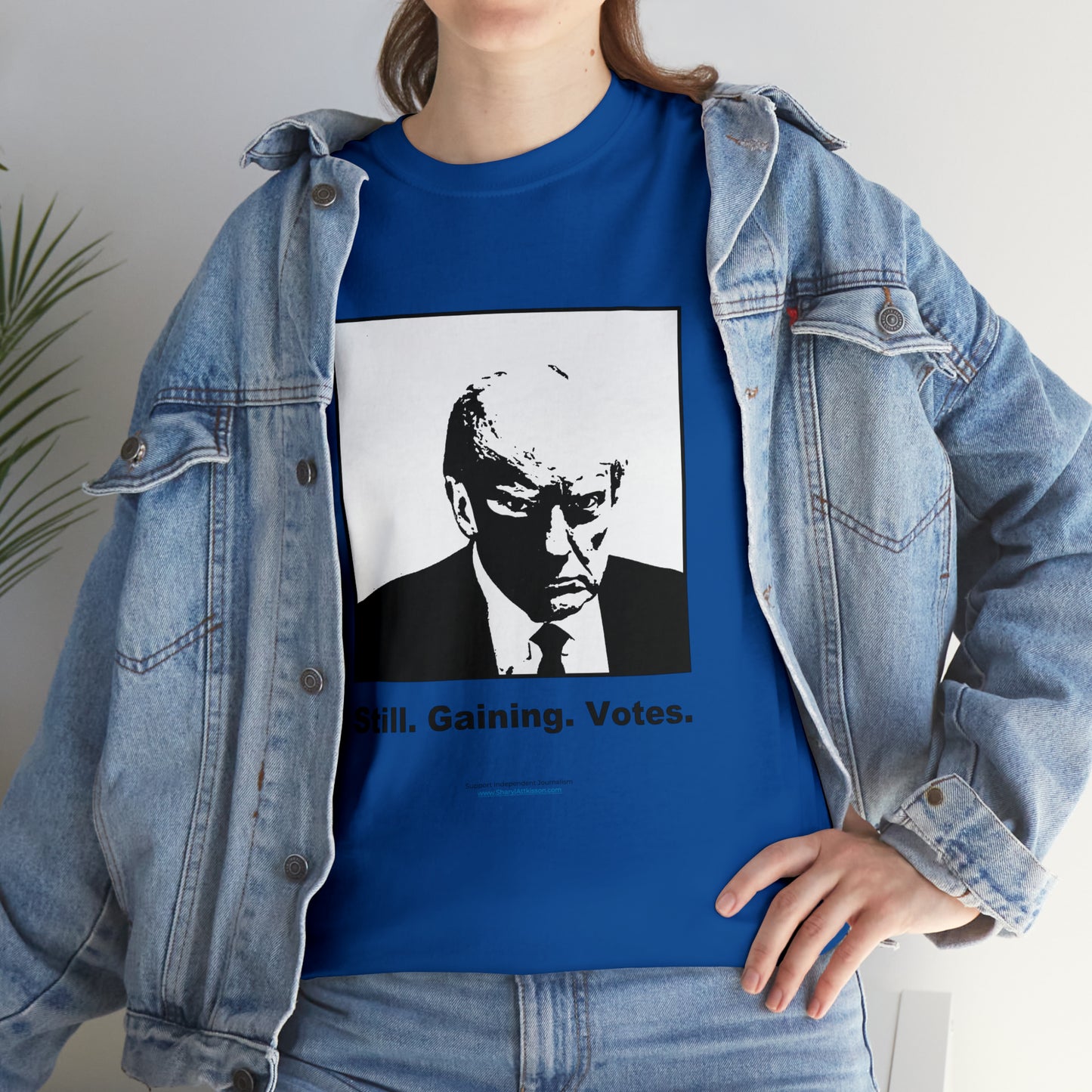 'Still. Gaining. Votes.' Trump Mugshot T-Shirt (10 colors)