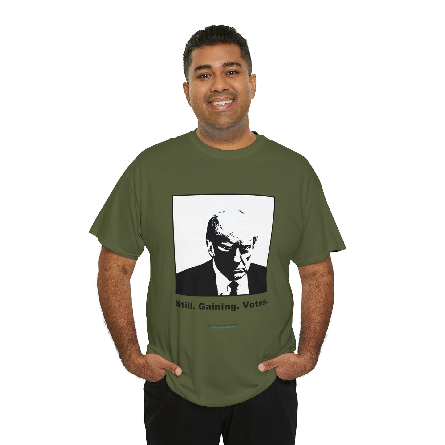 'Still. Gaining. Votes.' Trump Mugshot T-Shirt (10 colors)