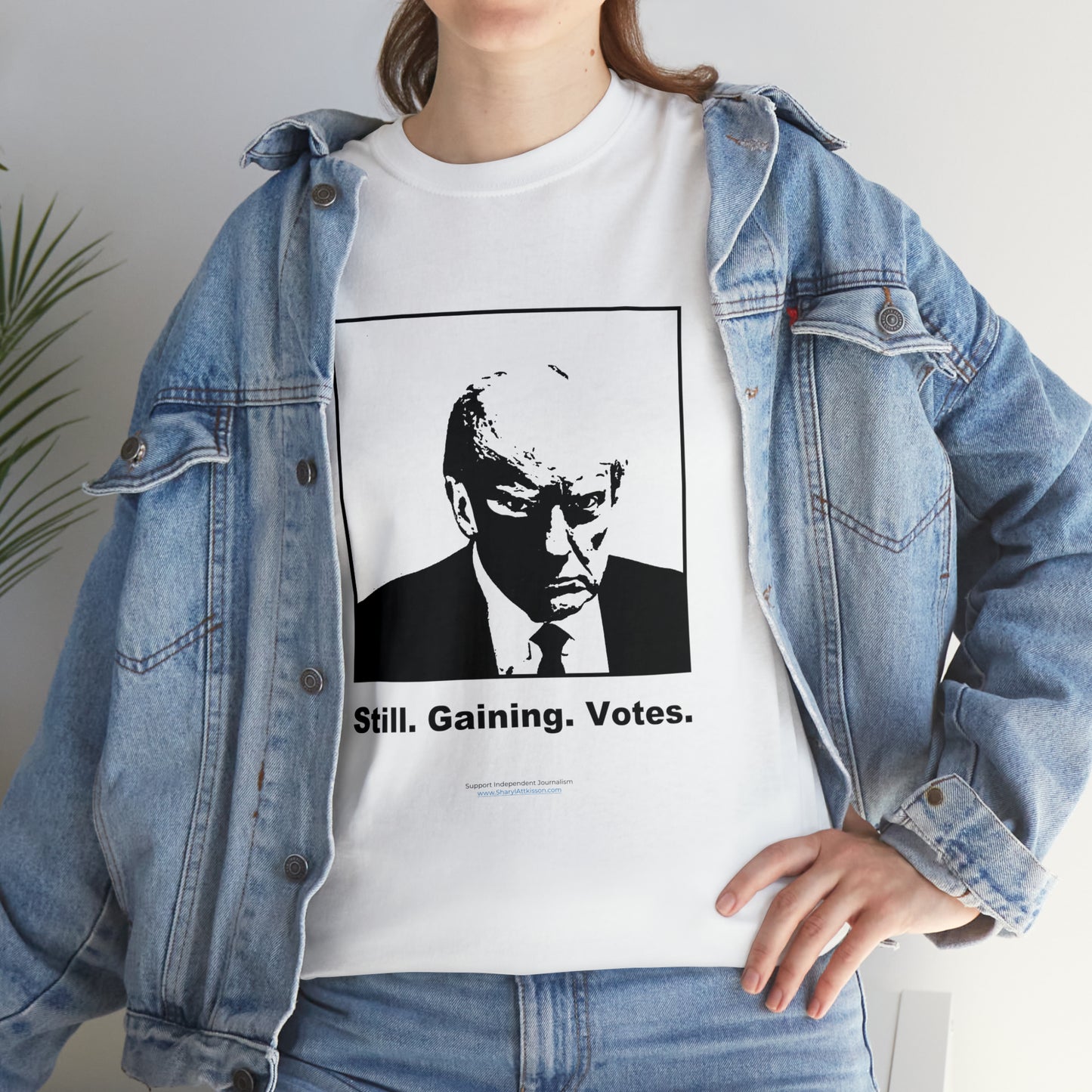 'Still. Gaining. Votes.' Trump Mugshot T-Shirt (10 colors)