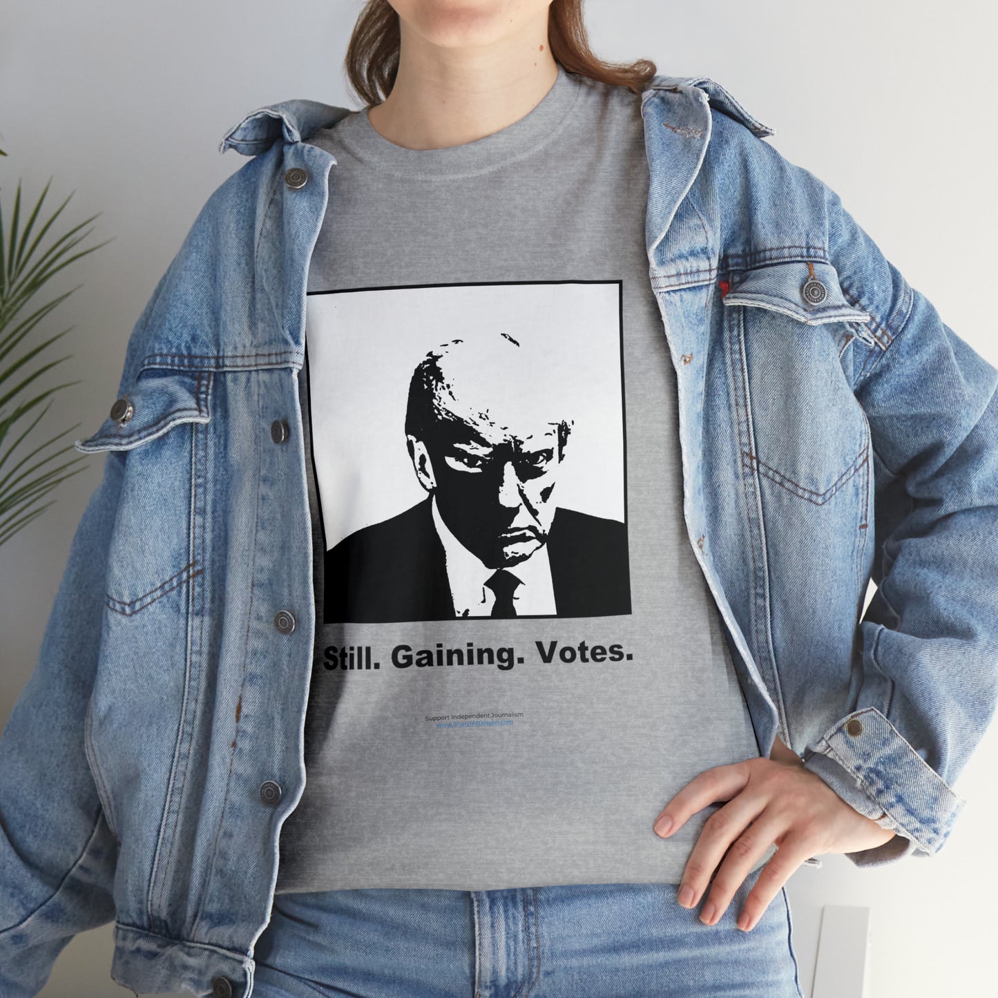 'Still. Gaining. Votes.' Trump Mugshot T-Shirt (10 colors)