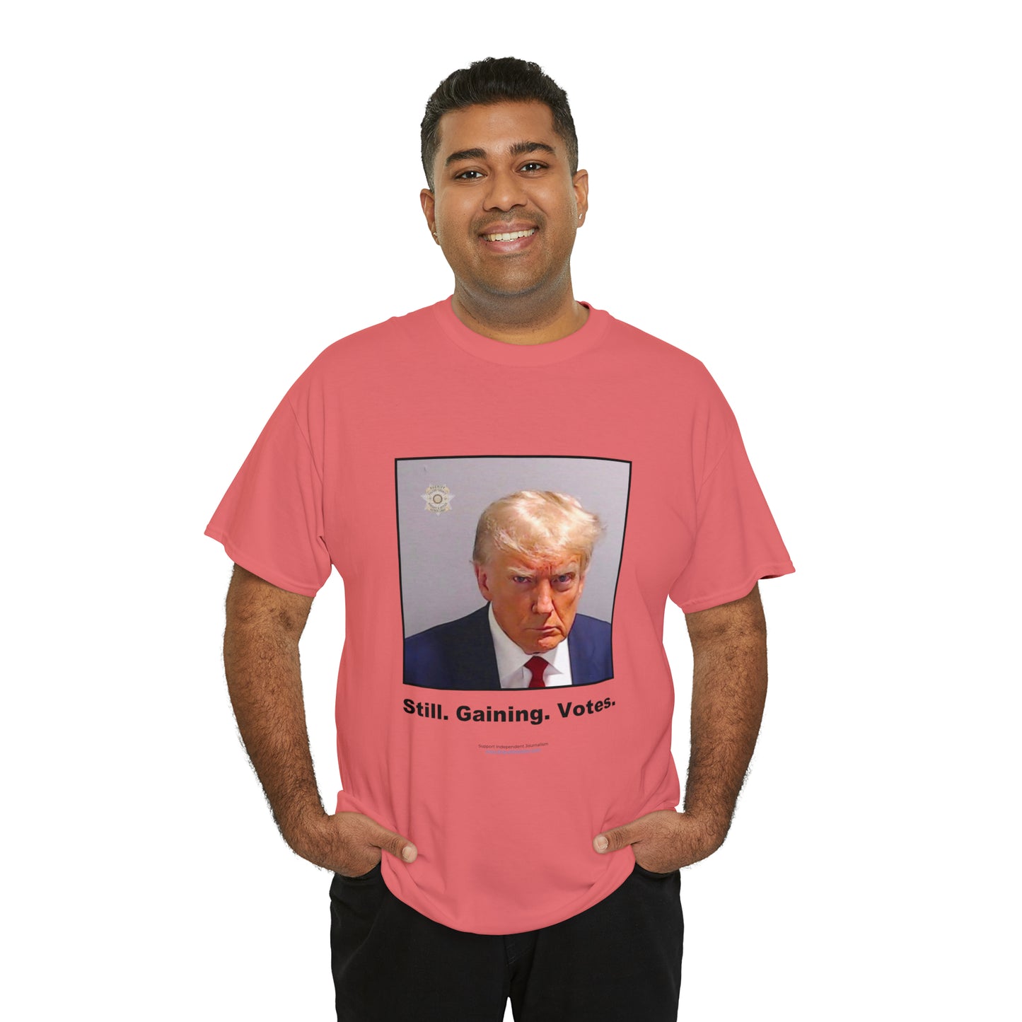 'Still. Gaining. Votes.' Trump Mugshot T-Shirt (10 colors)