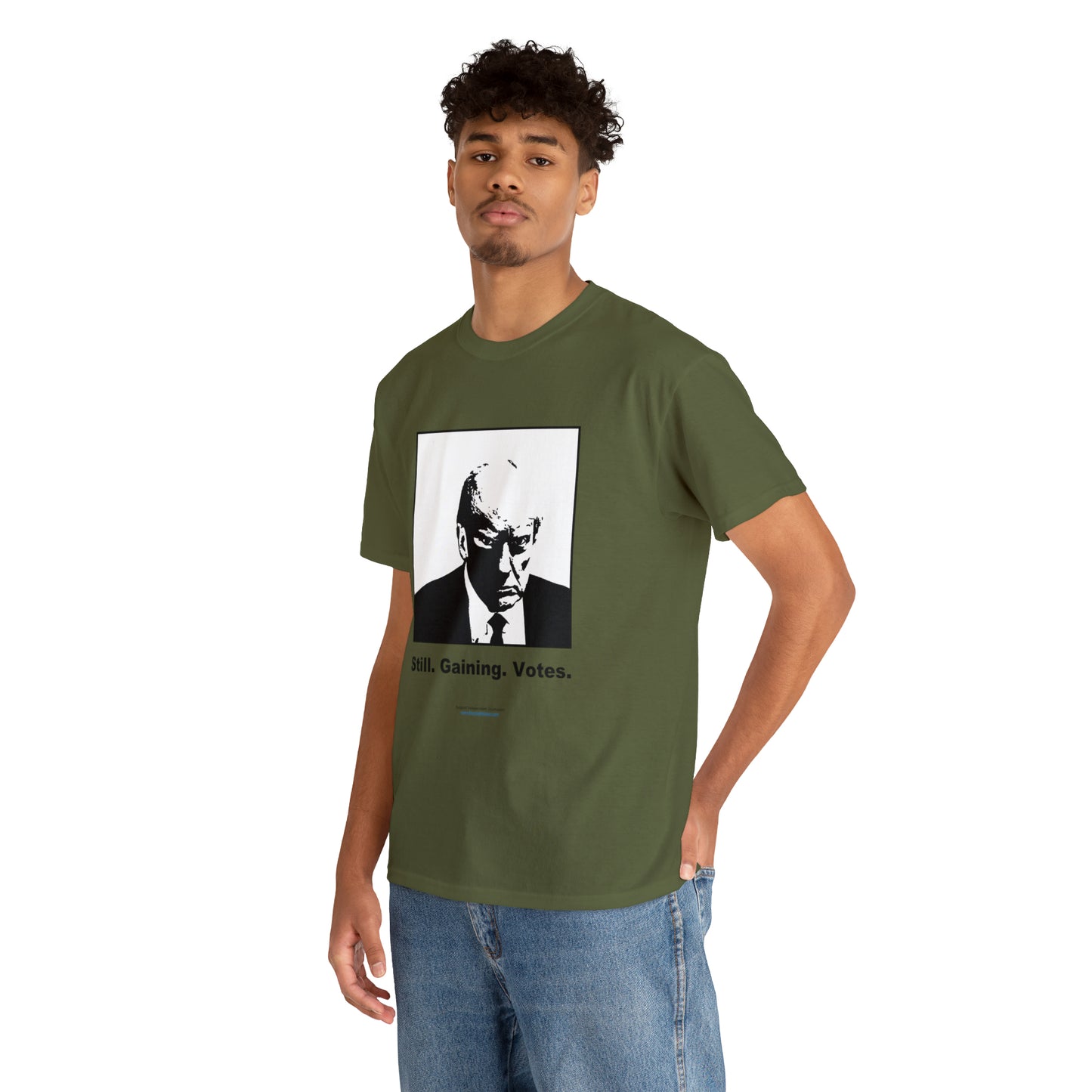 'Still. Gaining. Votes.' Trump Mugshot T-Shirt (10 colors)