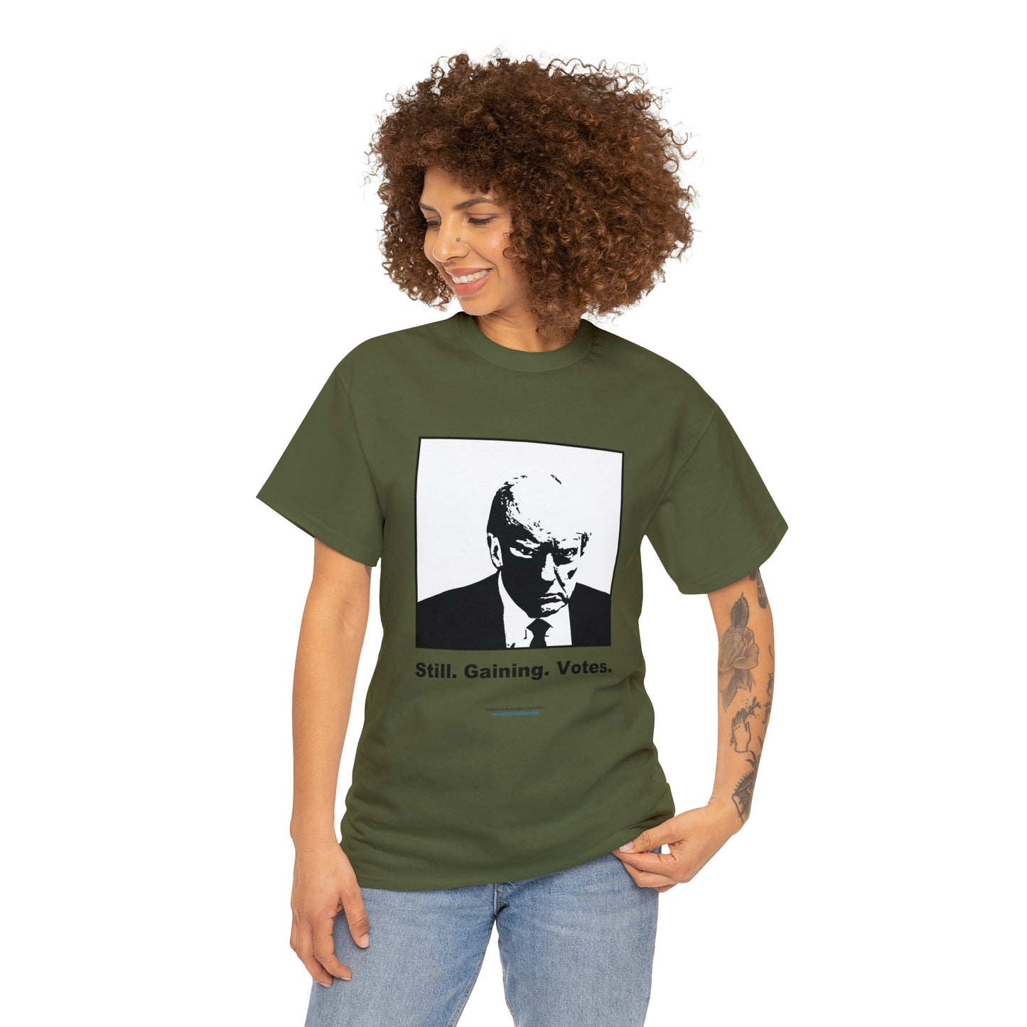 'Still. Gaining. Votes.' Trump Mugshot T-Shirt (10 colors)