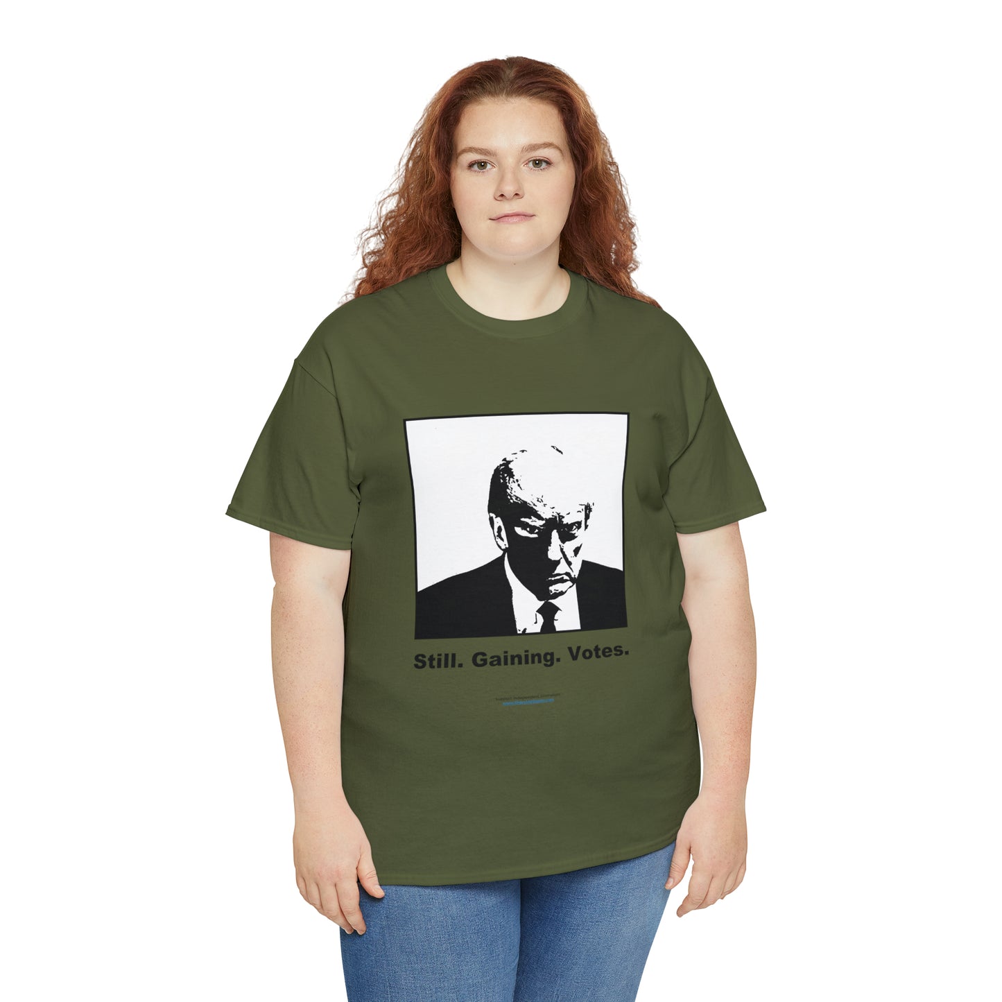'Still. Gaining. Votes.' Trump Mugshot T-Shirt (10 colors)