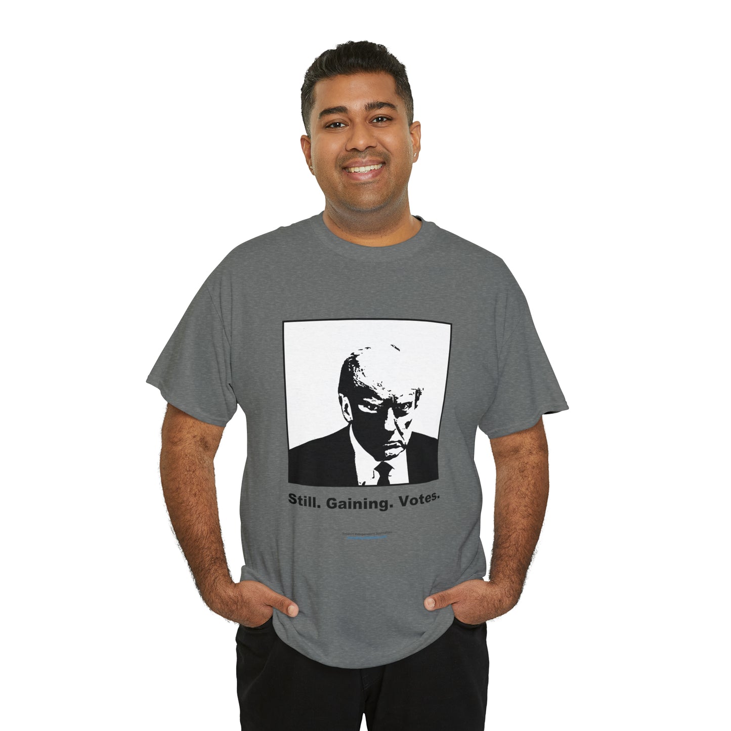 'Still. Gaining. Votes.' Trump Mugshot T-Shirt (10 colors)