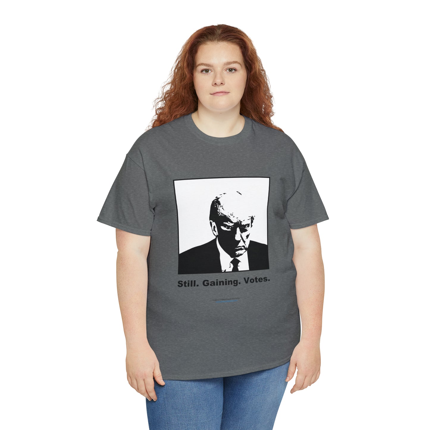 'Still. Gaining. Votes.' Trump Mugshot T-Shirt (10 colors)