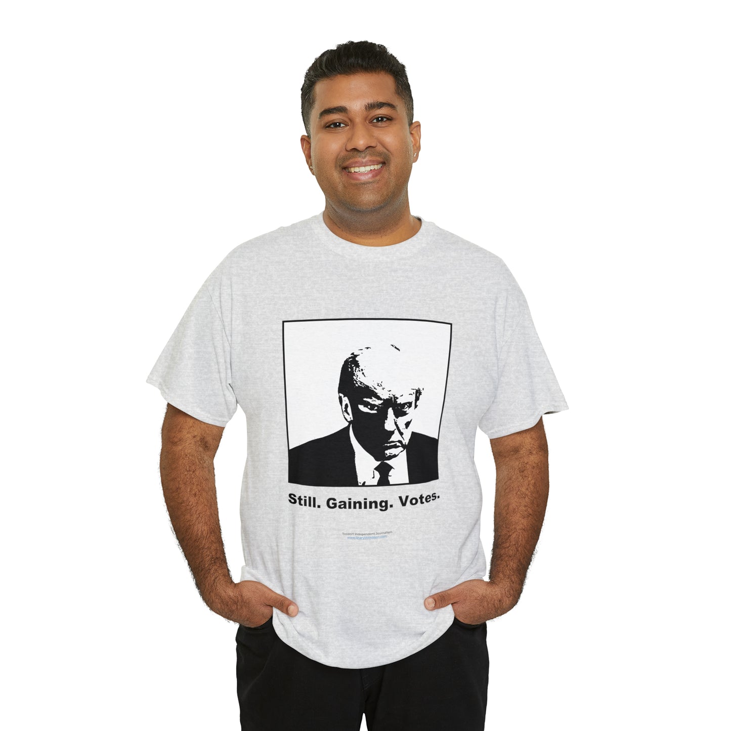'Still. Gaining. Votes.' Trump Mugshot T-Shirt (10 colors)