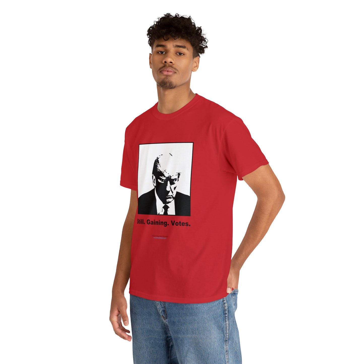 'Still. Gaining. Votes.' Trump Mugshot T-Shirt (10 colors)