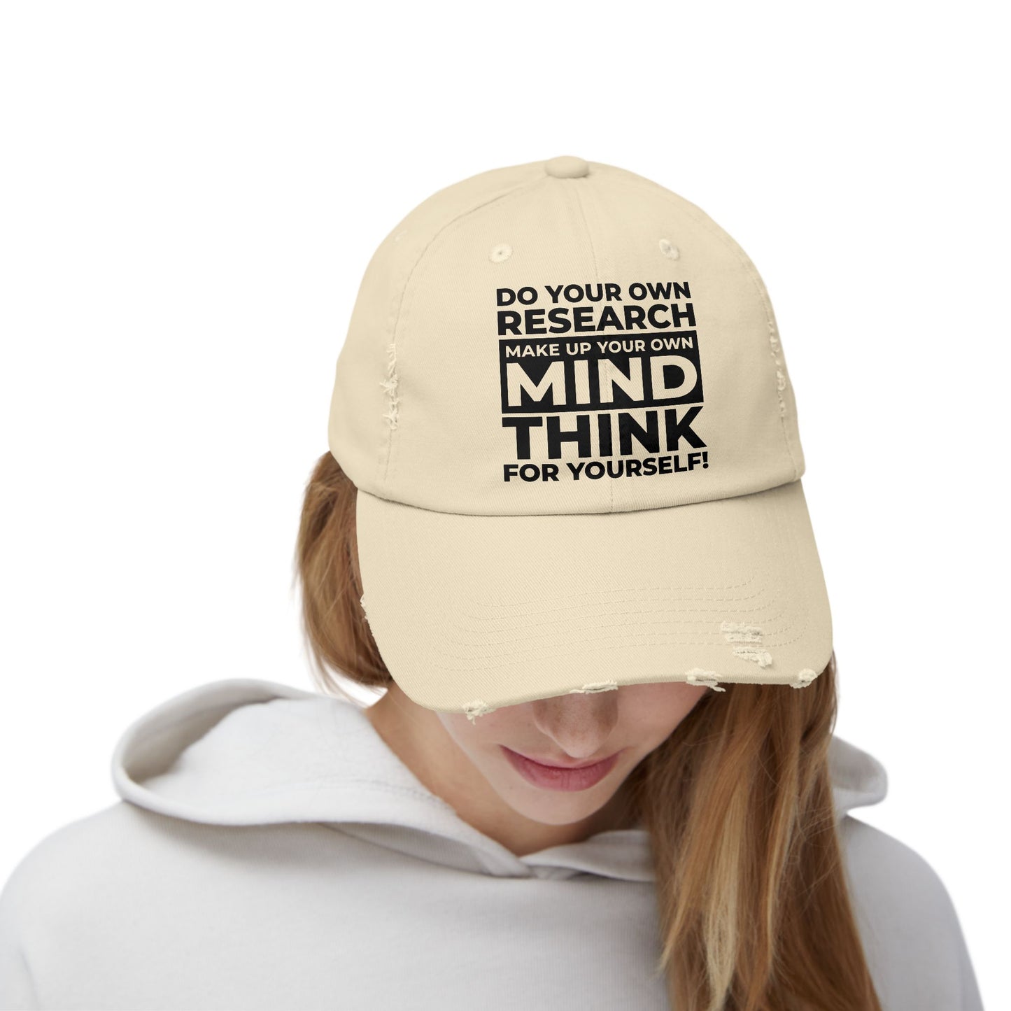 'Think for Yourself' Distressed Cap (6 colors)
