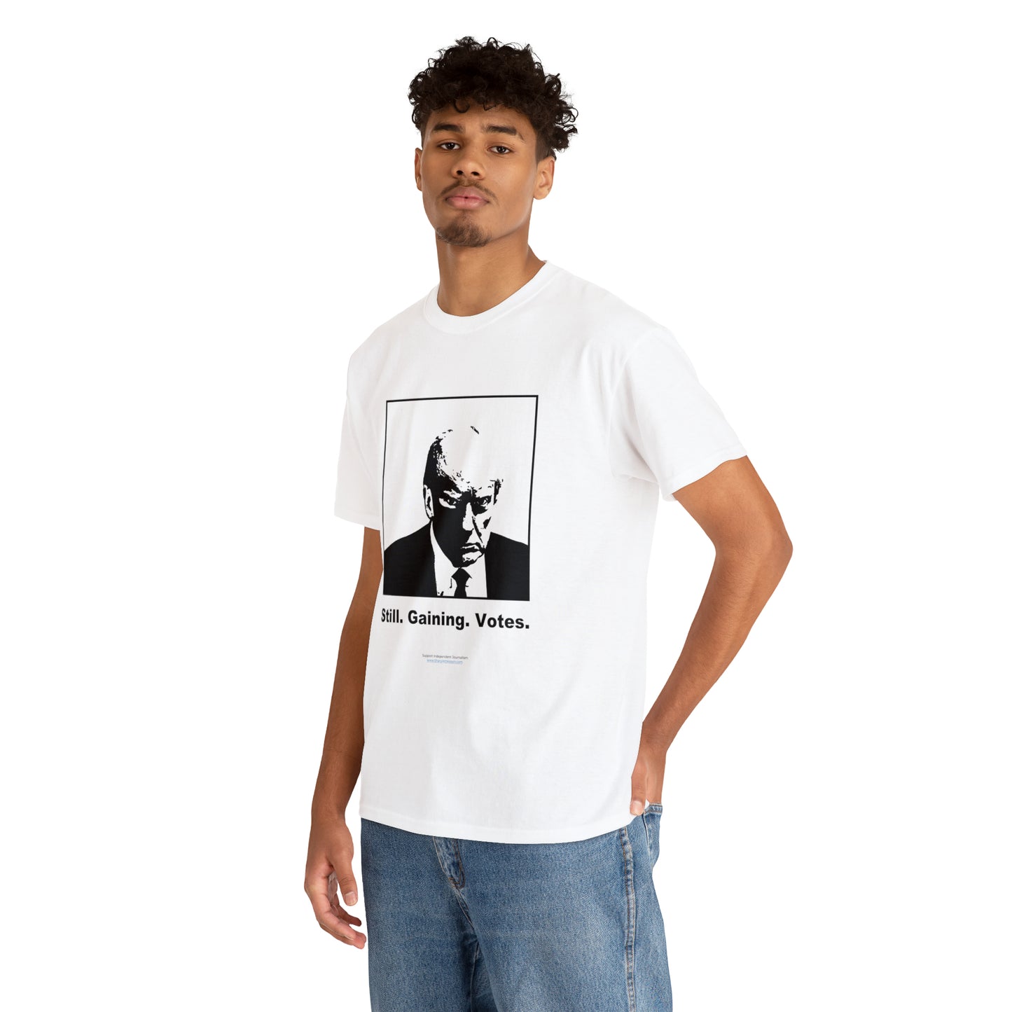 'Still. Gaining. Votes.' Trump Mugshot T-Shirt (10 colors)