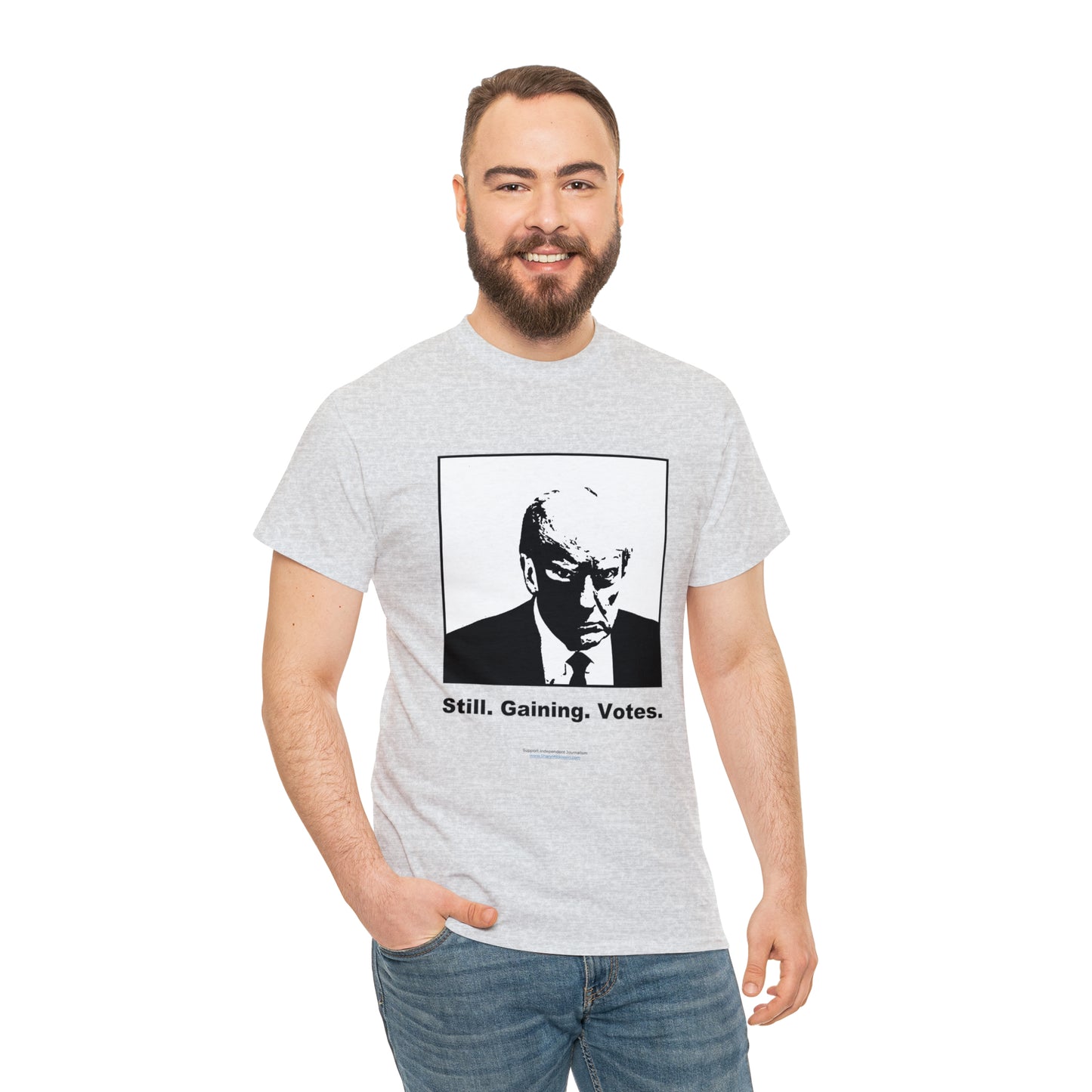 'Still. Gaining. Votes.' Trump Mugshot T-Shirt (10 colors)