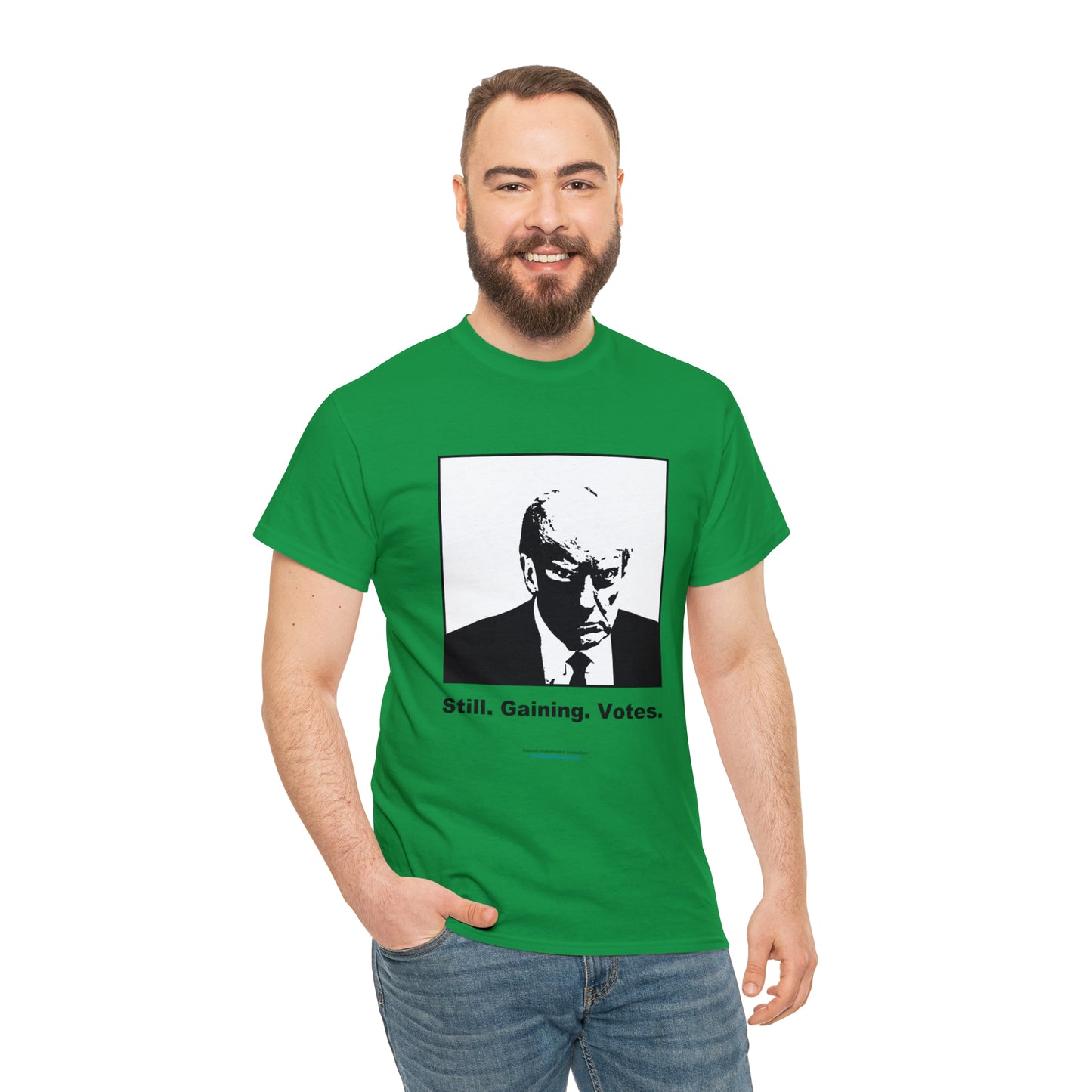 'Still. Gaining. Votes.' Trump Mugshot T-Shirt (10 colors)