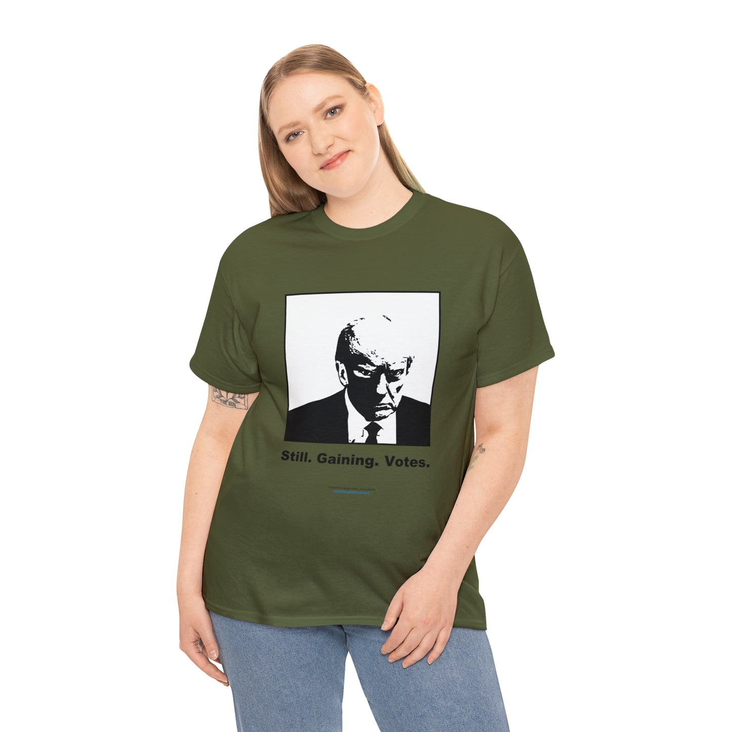 'Still. Gaining. Votes.' Trump Mugshot T-Shirt (10 colors)