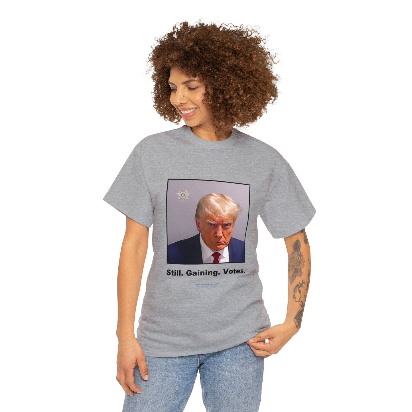 'Still. Gaining. Votes.' Trump Mugshot T-Shirt (10 colors)