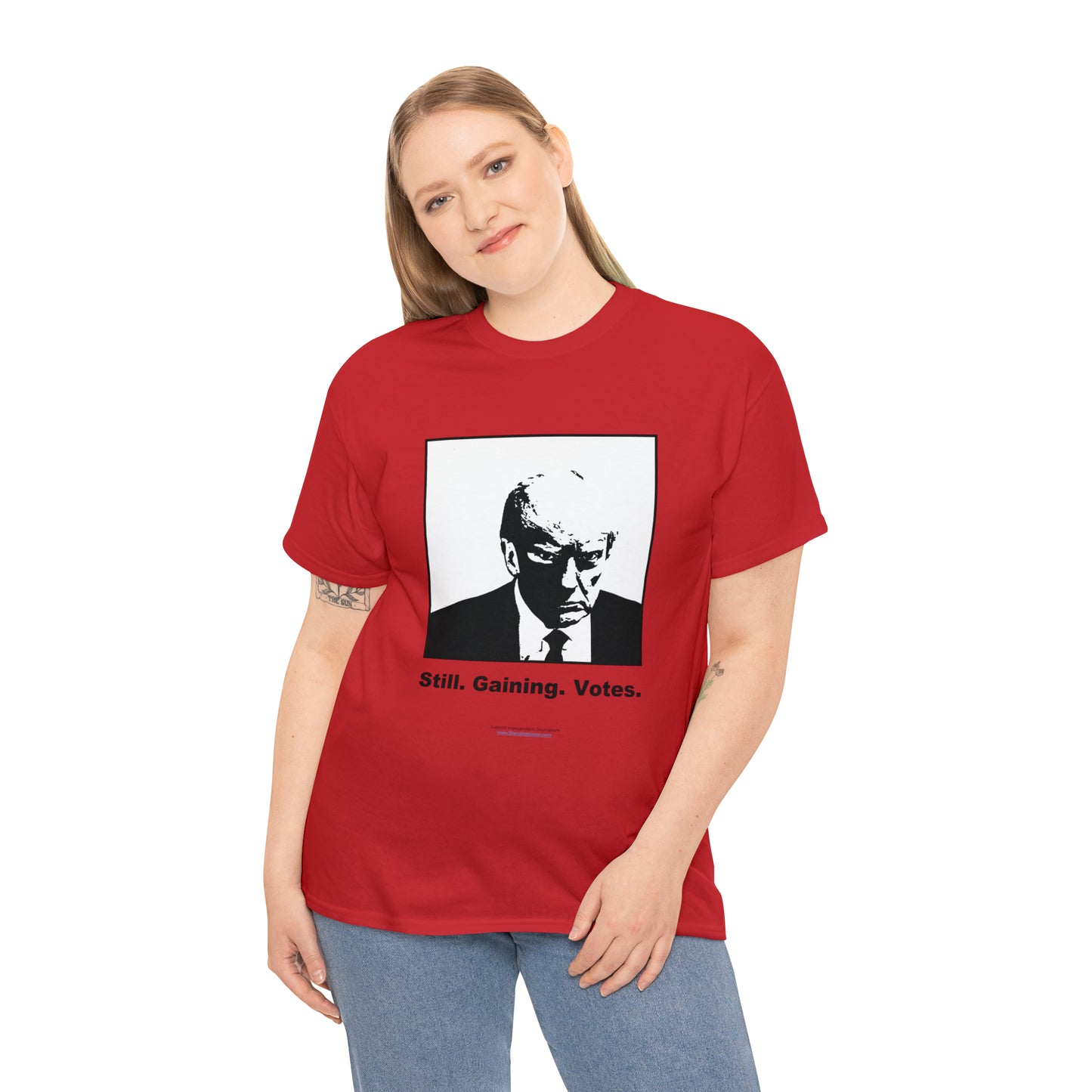 'Still. Gaining. Votes.' Trump Mugshot T-Shirt (10 colors)