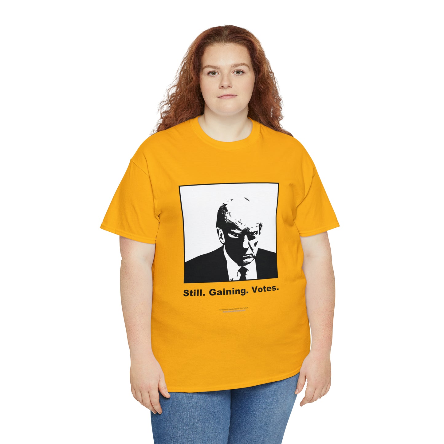 'Still. Gaining. Votes.' Trump Mugshot T-Shirt (10 colors)