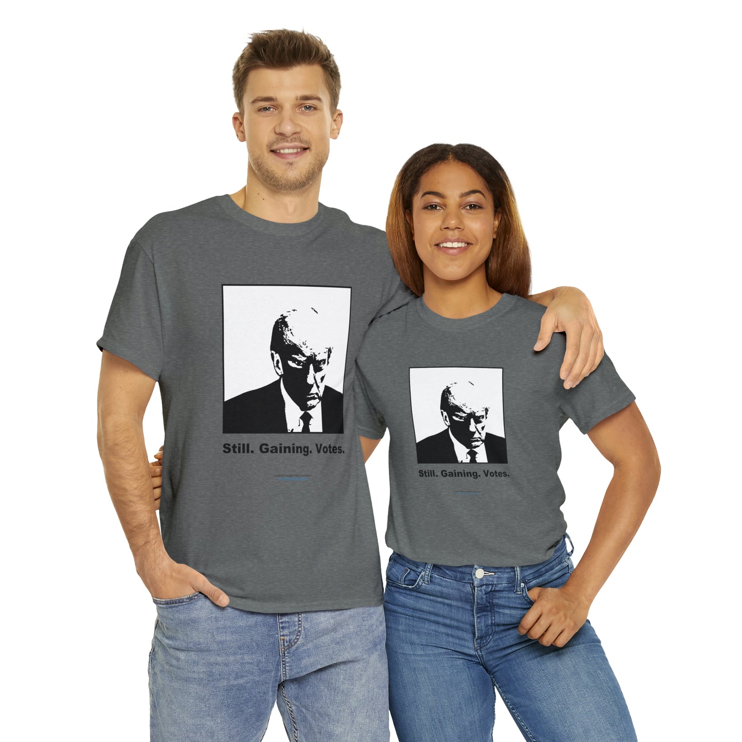 'Still. Gaining. Votes.' Trump Mugshot T-Shirt (10 colors)