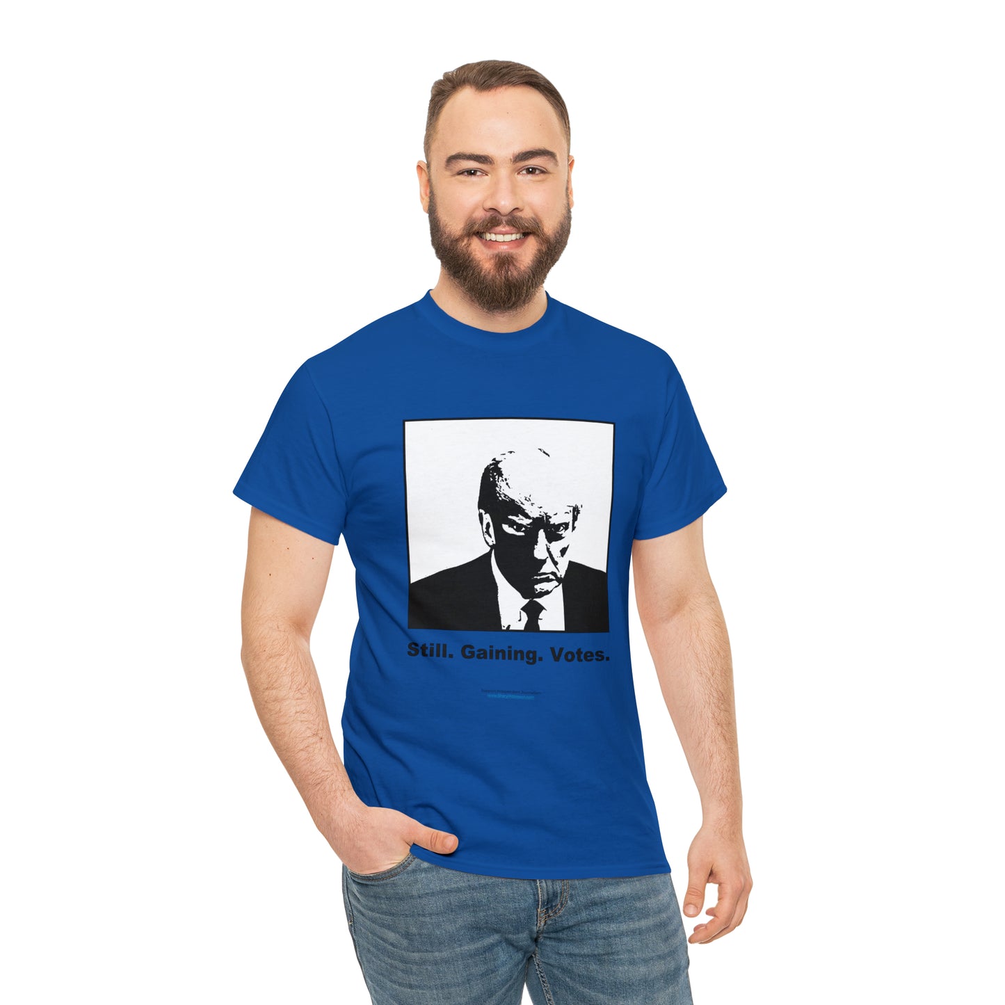 'Still. Gaining. Votes.' Trump Mugshot T-Shirt (10 colors)