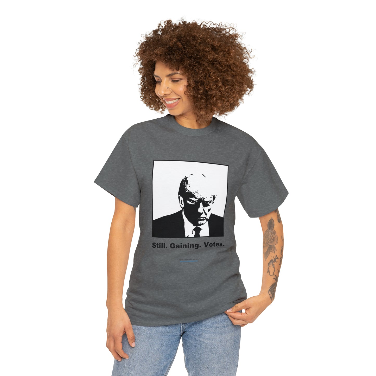 'Still. Gaining. Votes.' Trump Mugshot T-Shirt (10 colors)