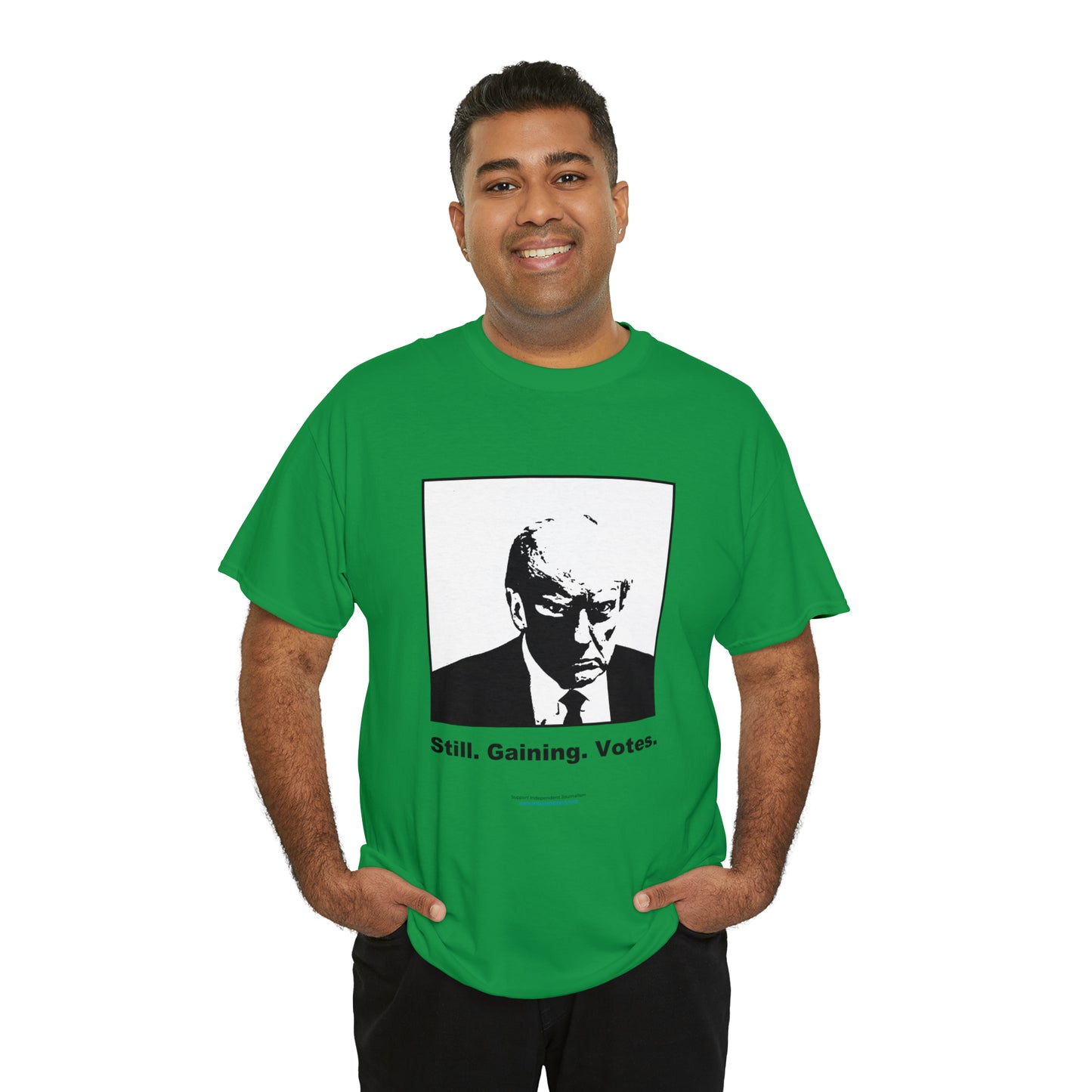 'Still. Gaining. Votes.' Trump Mugshot T-Shirt (10 colors)