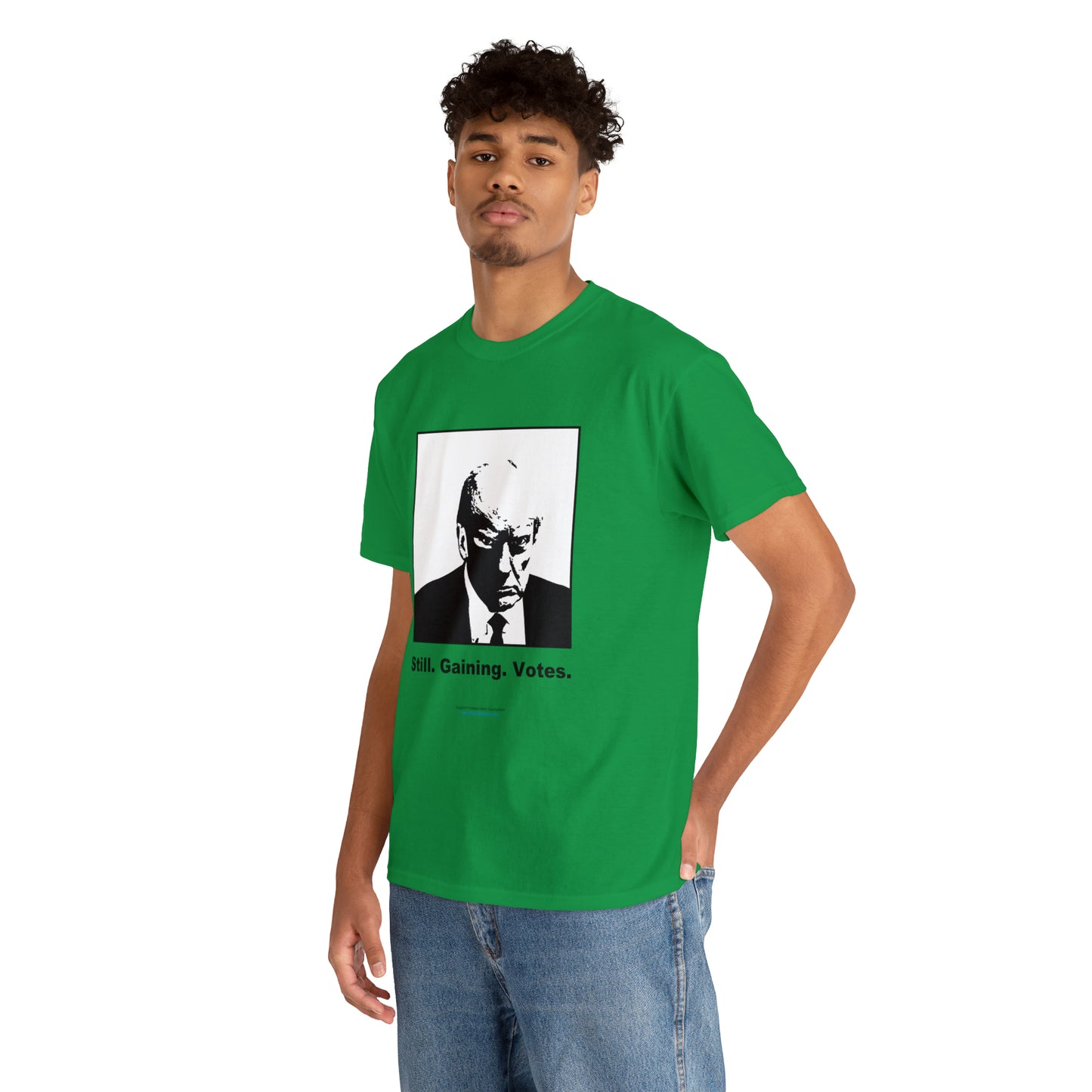'Still. Gaining. Votes.' Trump Mugshot T-Shirt (10 colors)