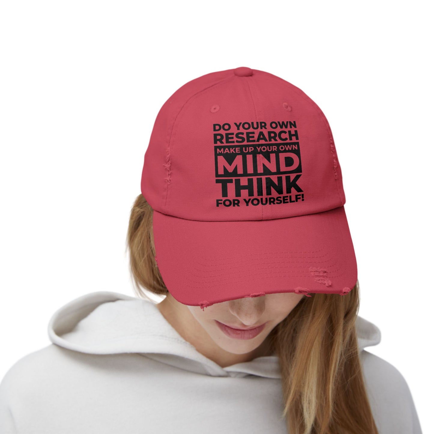 'Think for Yourself' Distressed Cap (6 colors)