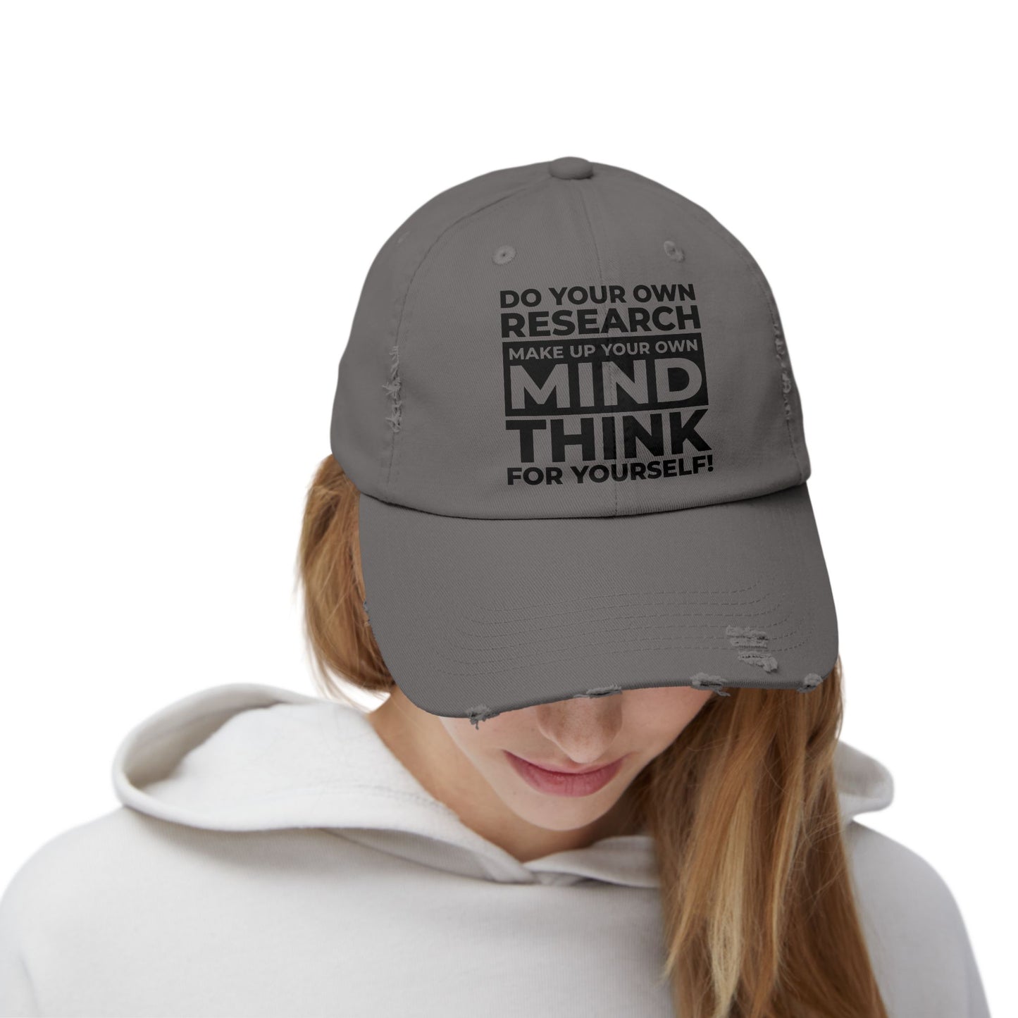 'Think for Yourself' Distressed Cap (6 colors)