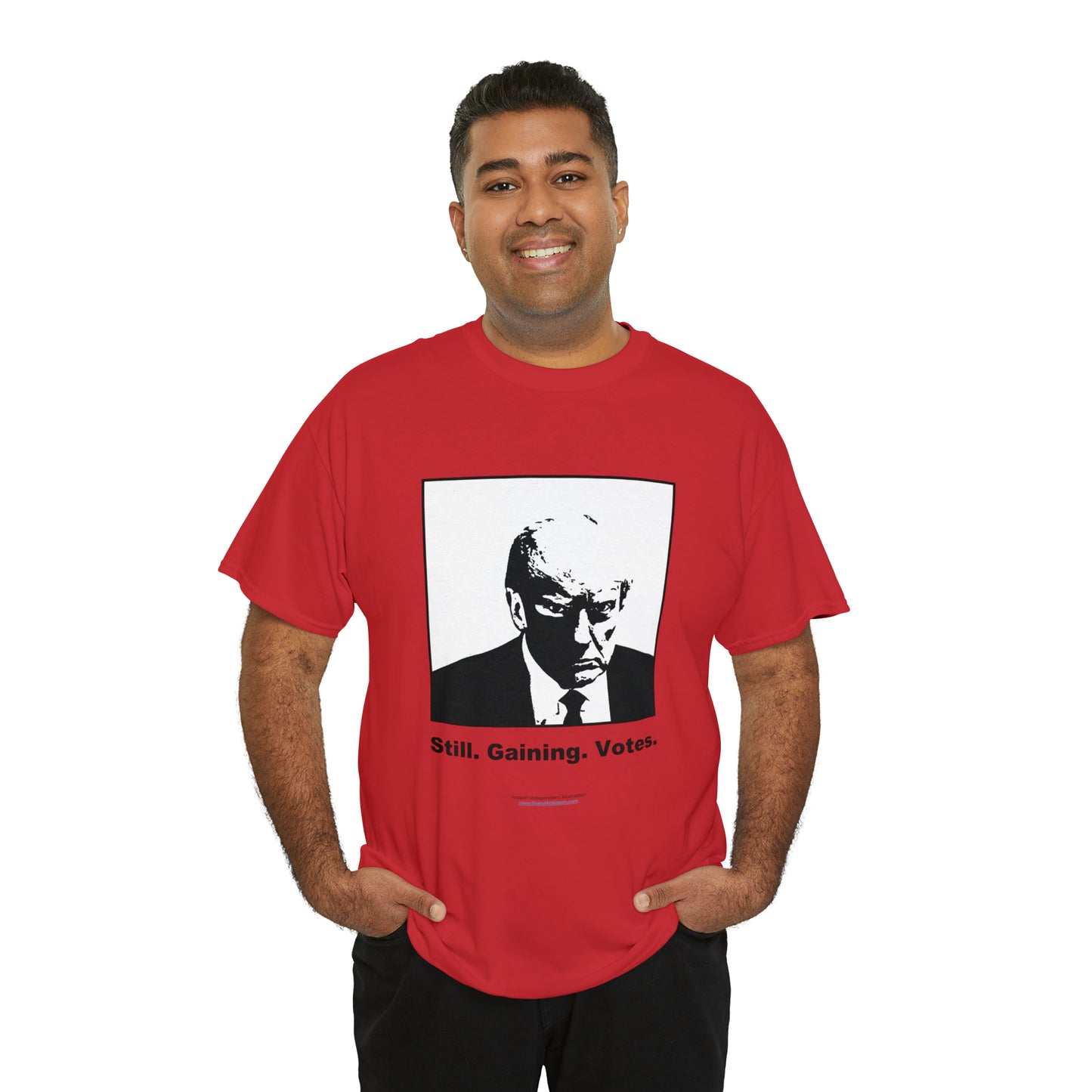 'Still. Gaining. Votes.' Trump Mugshot T-Shirt (10 colors)