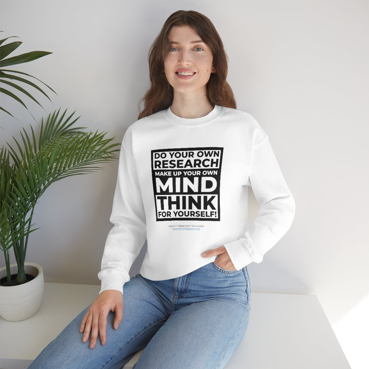 Unisex 'Think for Yourself' Crewneck Sweatshirt (8 colors)