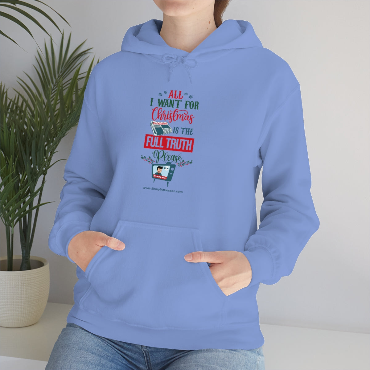 'All I Want for Christmas is the Full Truth, Please' Unisex Hooded Sweatshirt (8 colors)