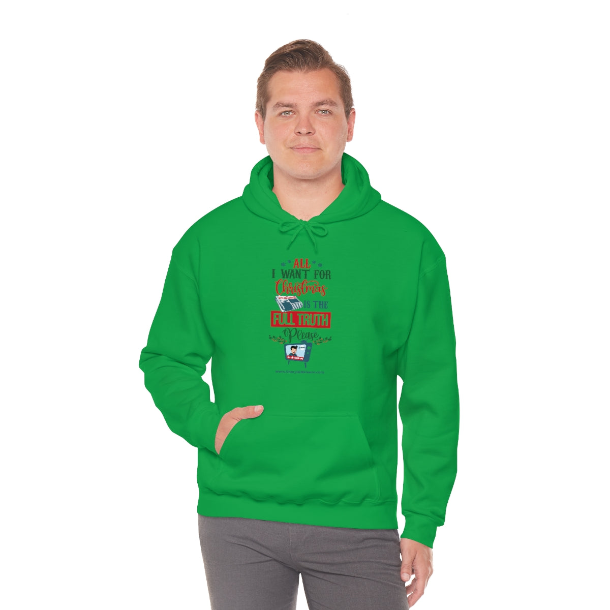 'All I Want for Christmas is the Full Truth, Please' Unisex Hooded Sweatshirt (8 colors)