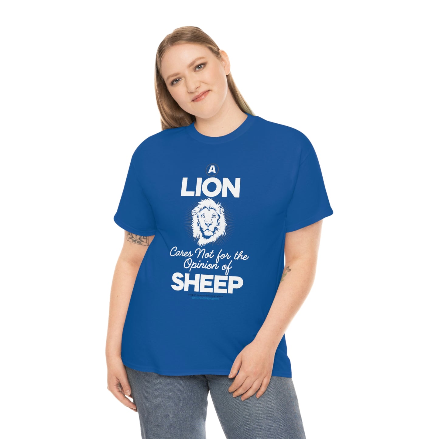 'A Lion Cares Not for...Sheep' T-Shirt (8 colors)