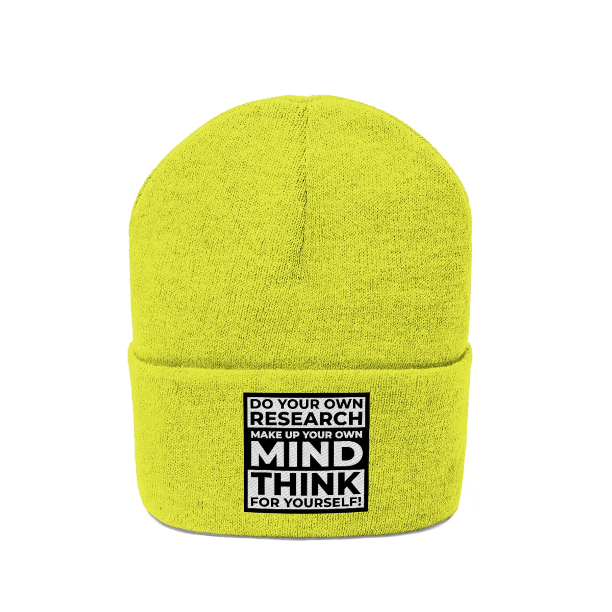 'Think for Yourself' Knit Beanie