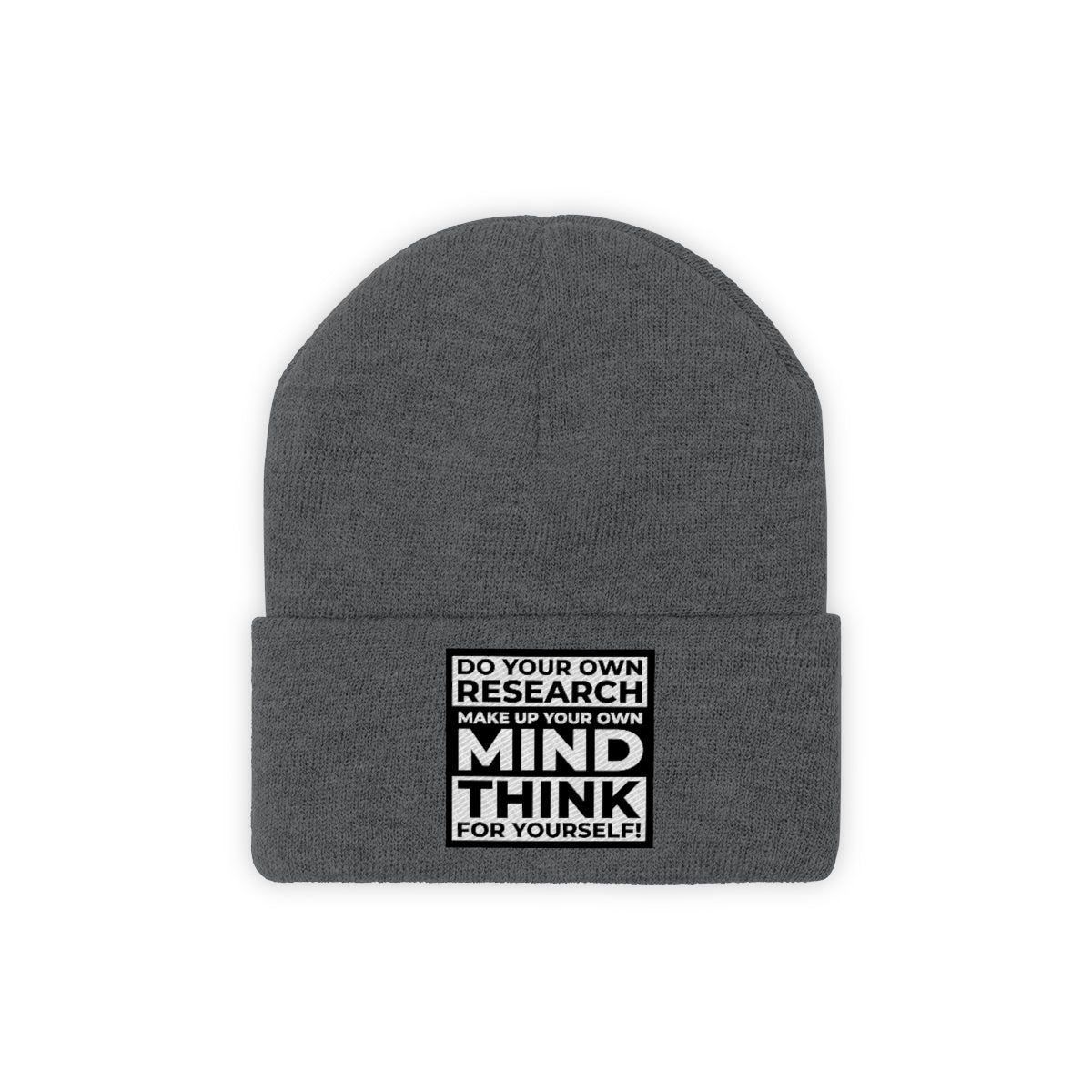 'Think for Yourself' Knit Beanie